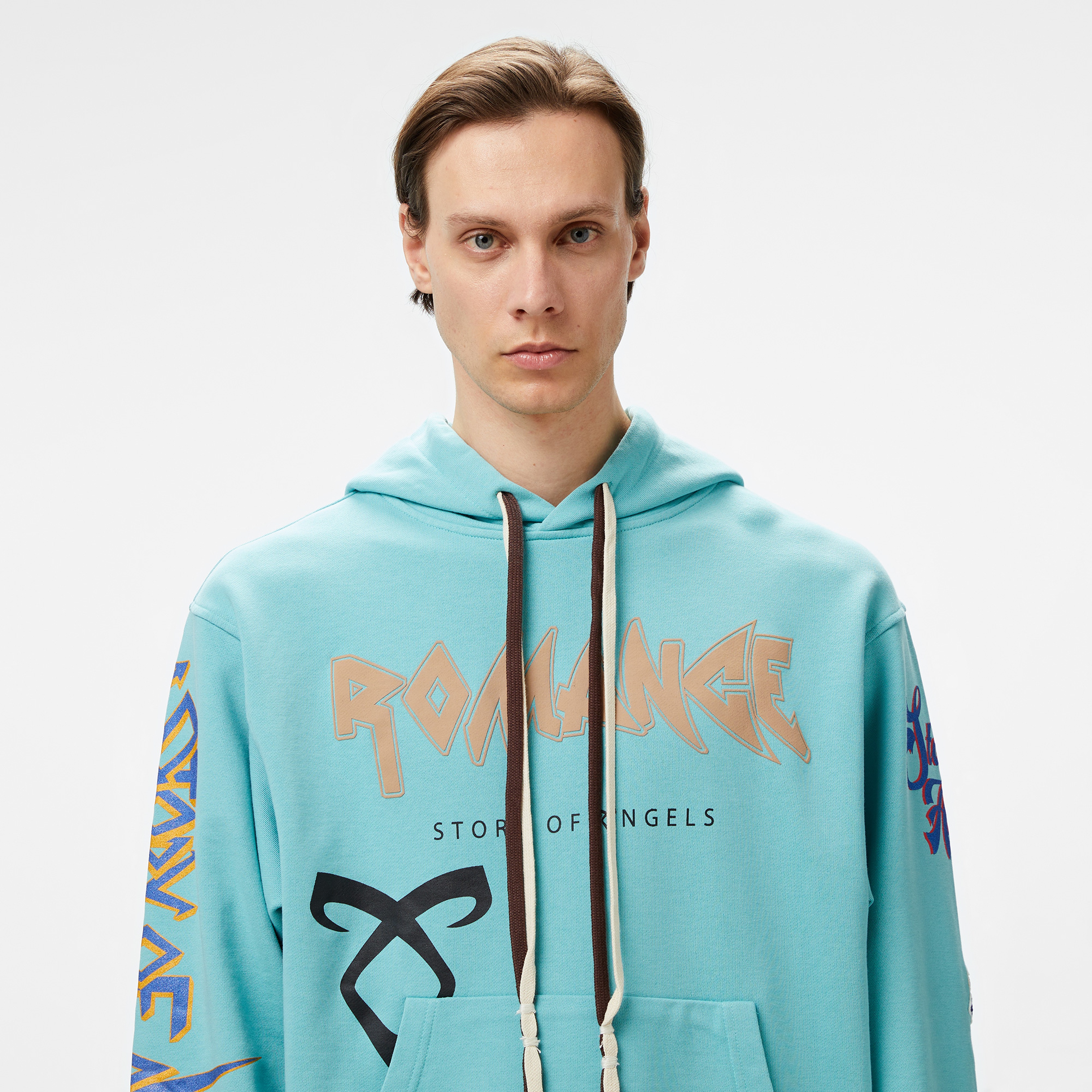 Story Of Angels Budha Dream Water Colour Erkek Mavi Hoodie