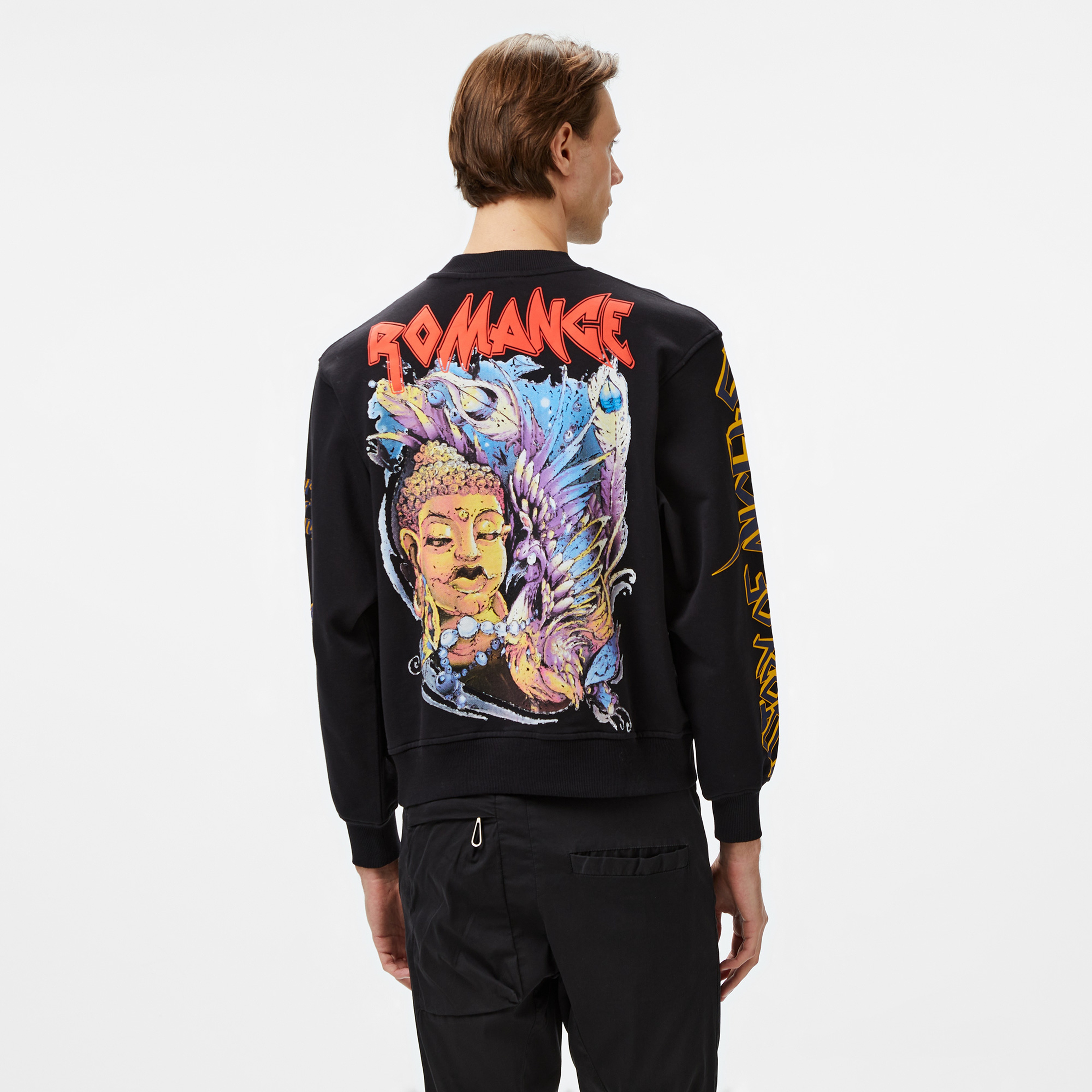 Story Of Angels Budha Dream Water Colour Erkek Siyah Sweatshirt