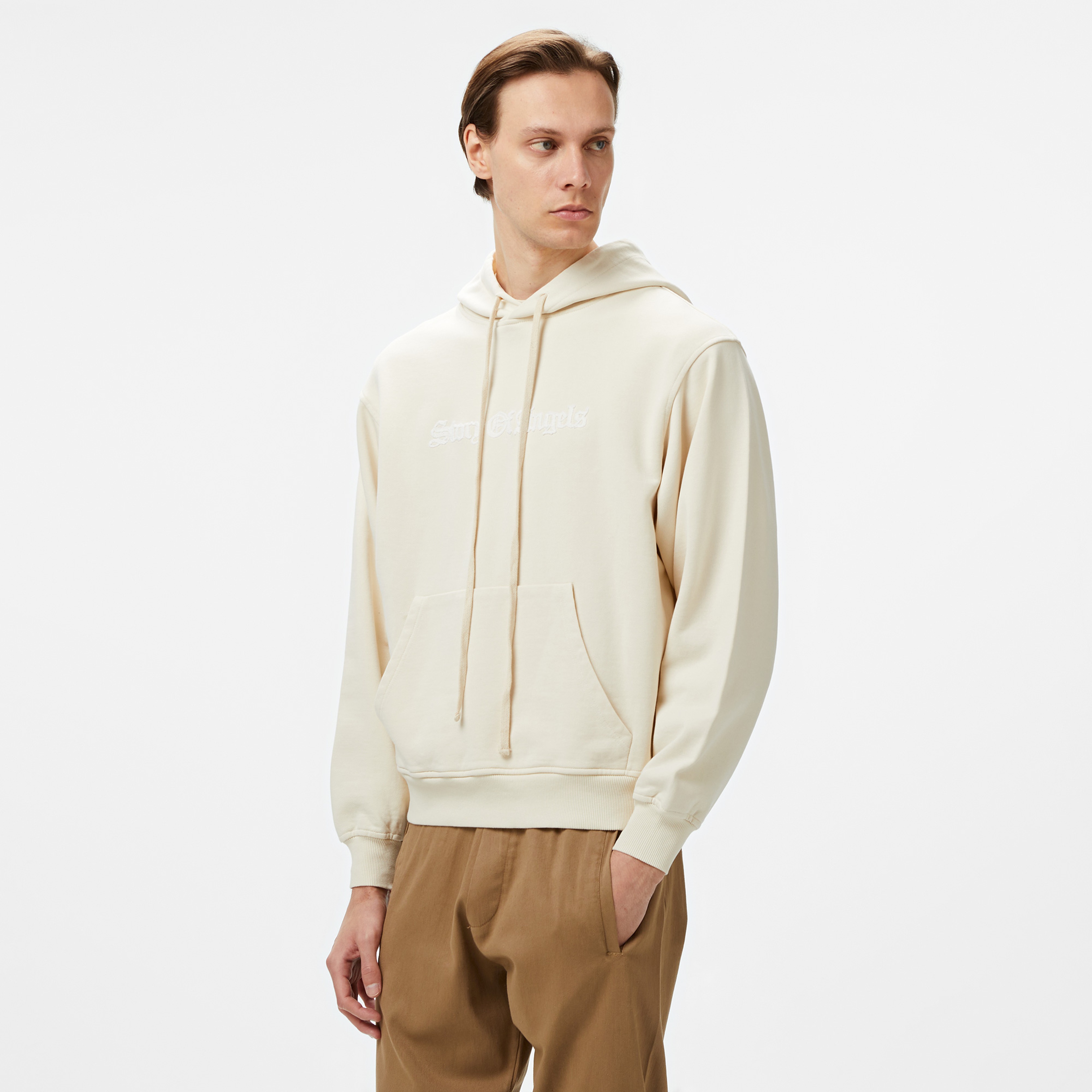 Story Of Angels Budha Dream Romance Erkek Krem Hoodie