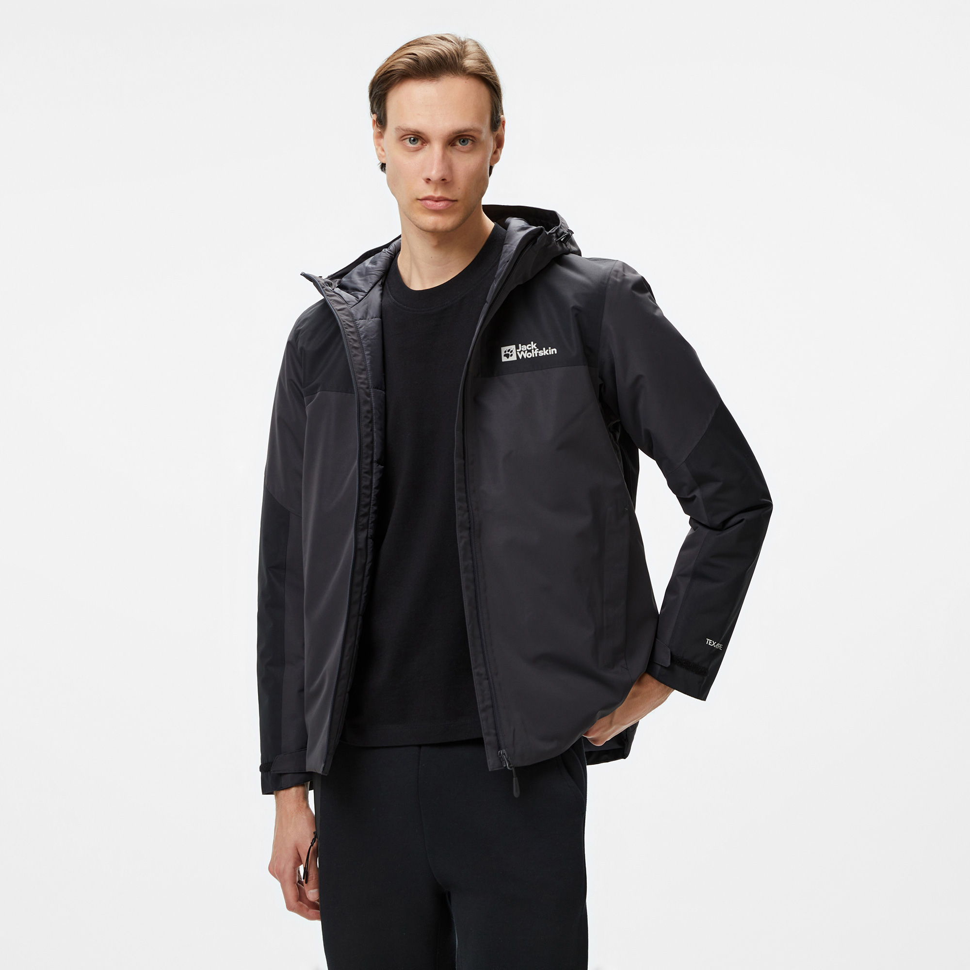 Jack Wolfskin Texapore Fiber Insulated Erkek Gri Ceket