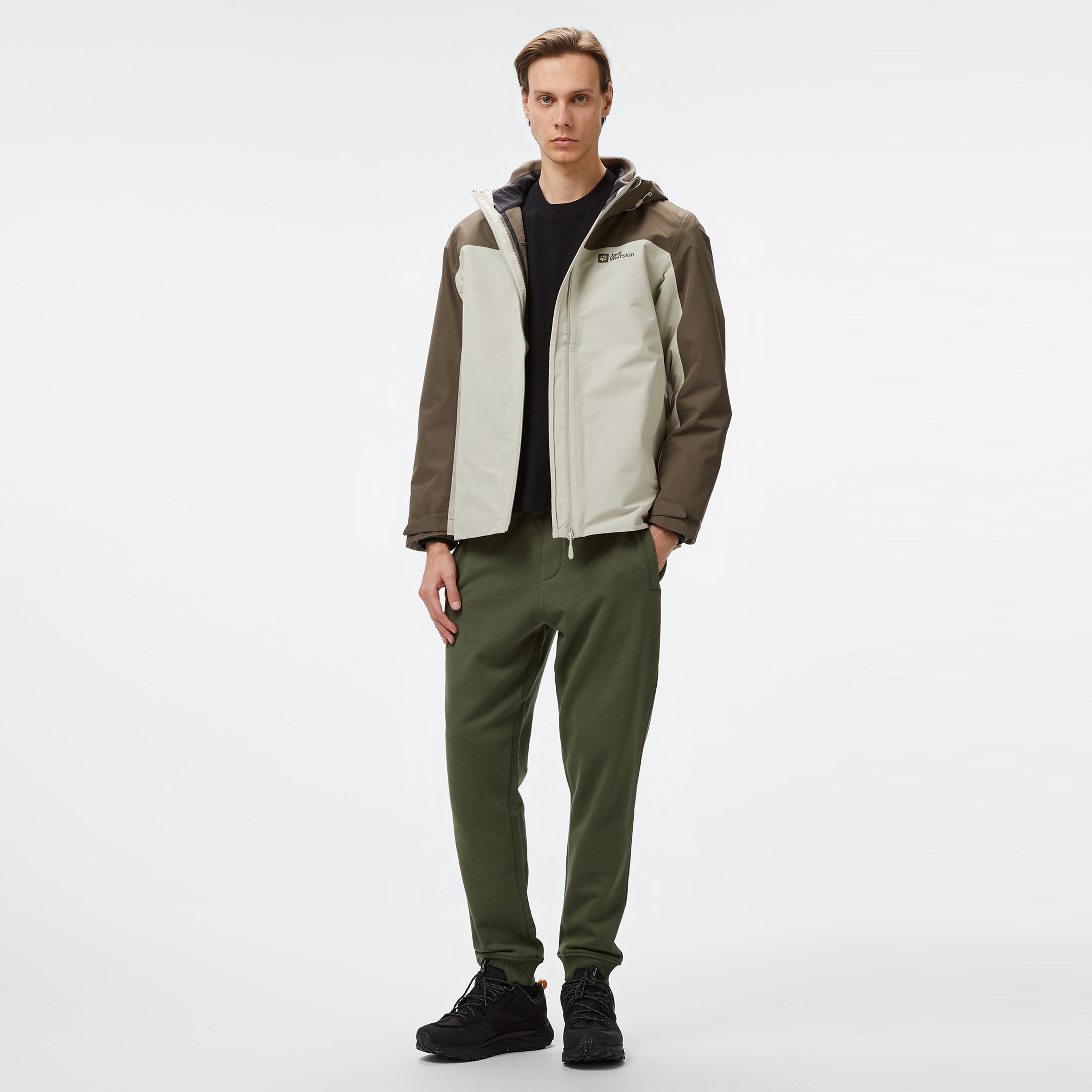 Jack Wolfskin Taubenberg 3in1 Erkek Gri Ceket