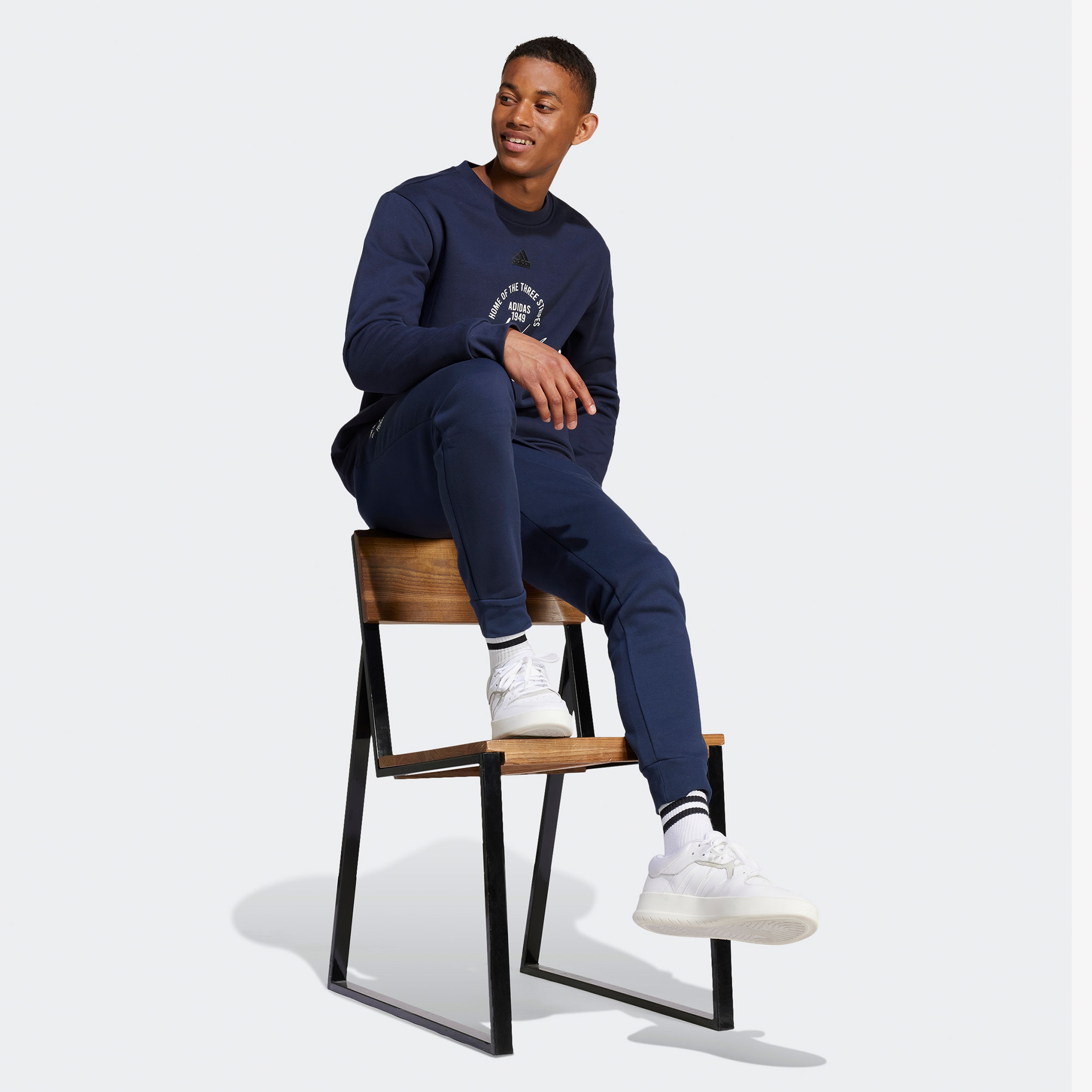 adidas Bl Fleece Q3 Erkek Lacivert Eşofman Altı