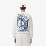 Erkek Classic Fit Bisiklet Yaka Beyaz Sweatshirt