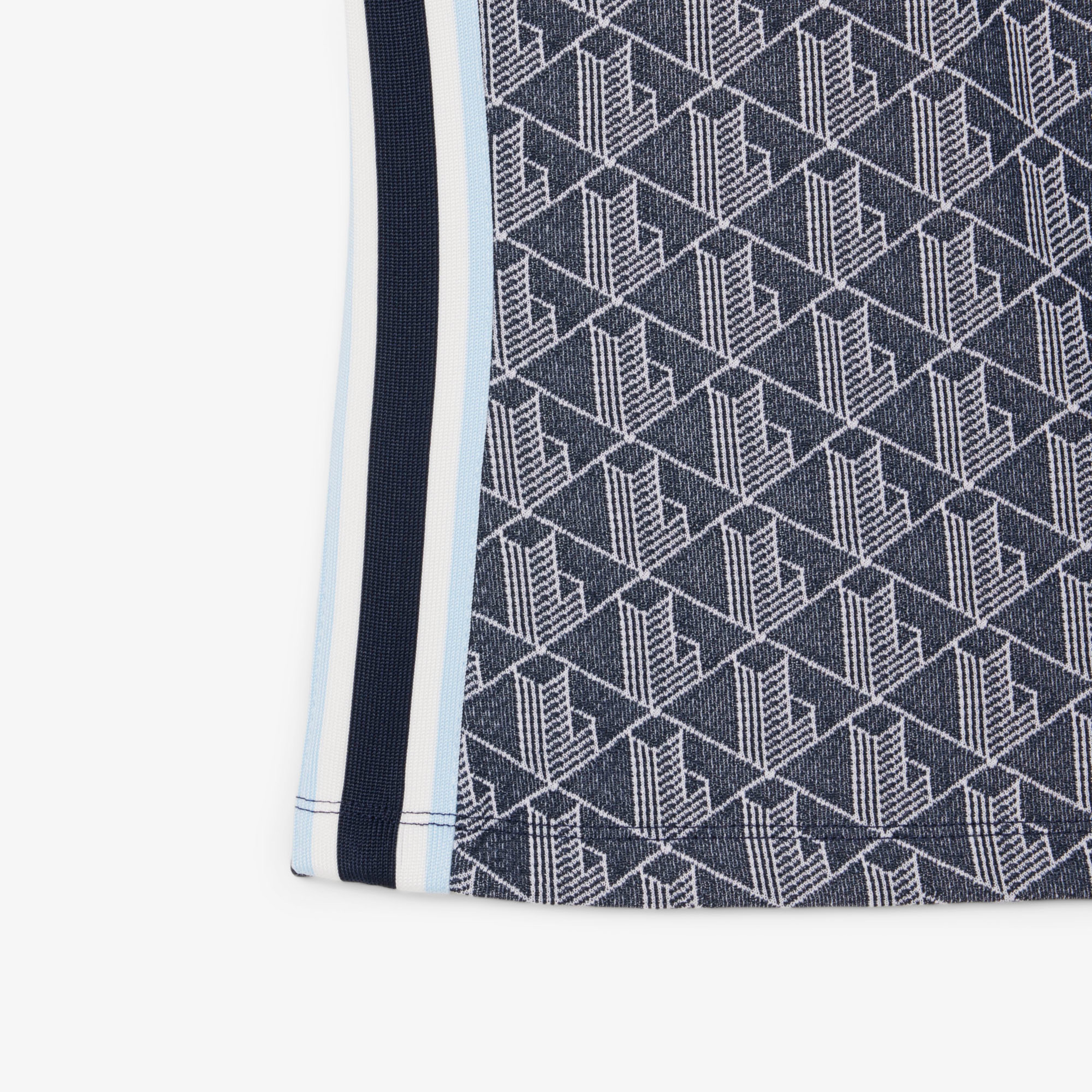 Lacoste Slim Fit Monogram Kadın Siyah Polo