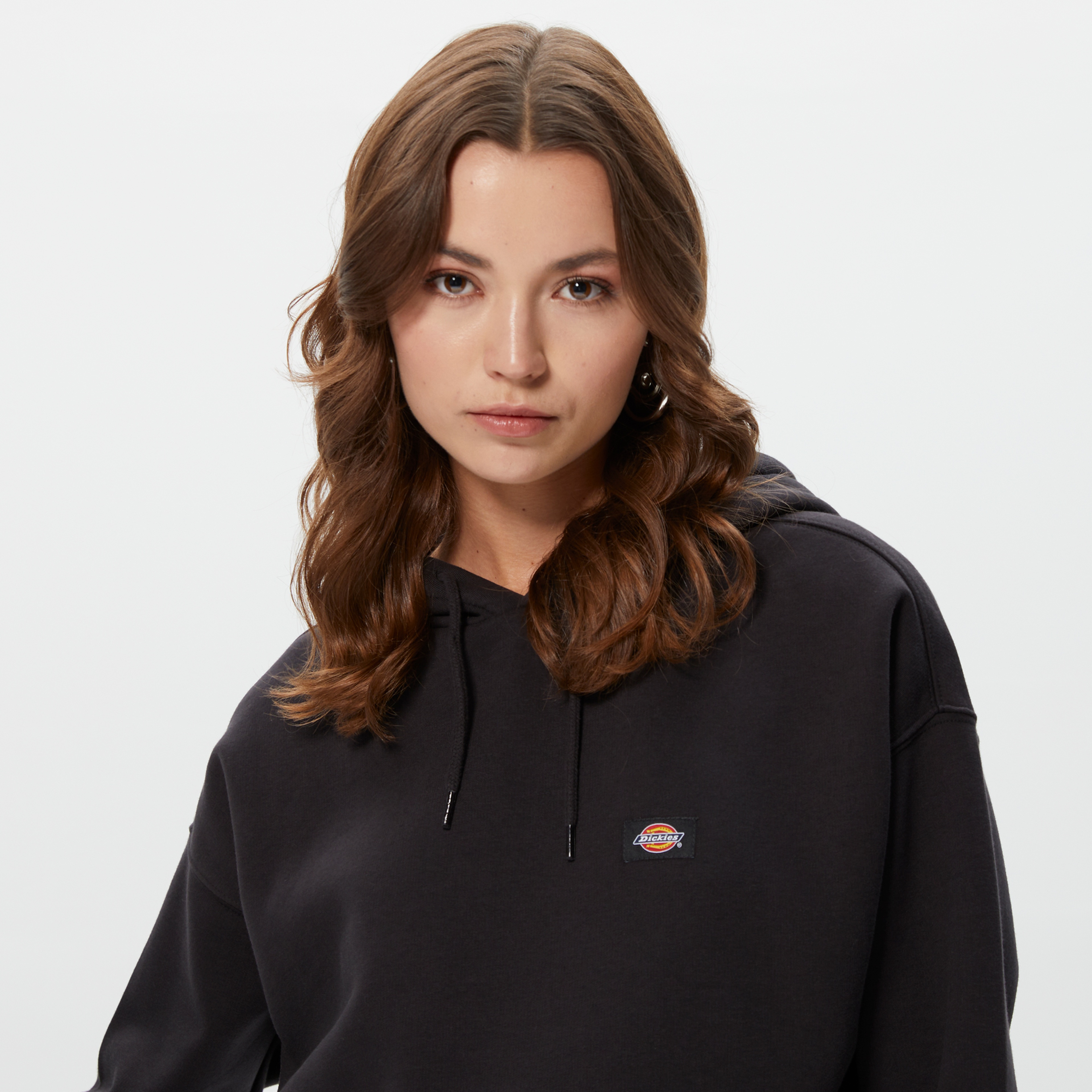 Dickies Oakport Cropped Kadın Siyah Hoodie