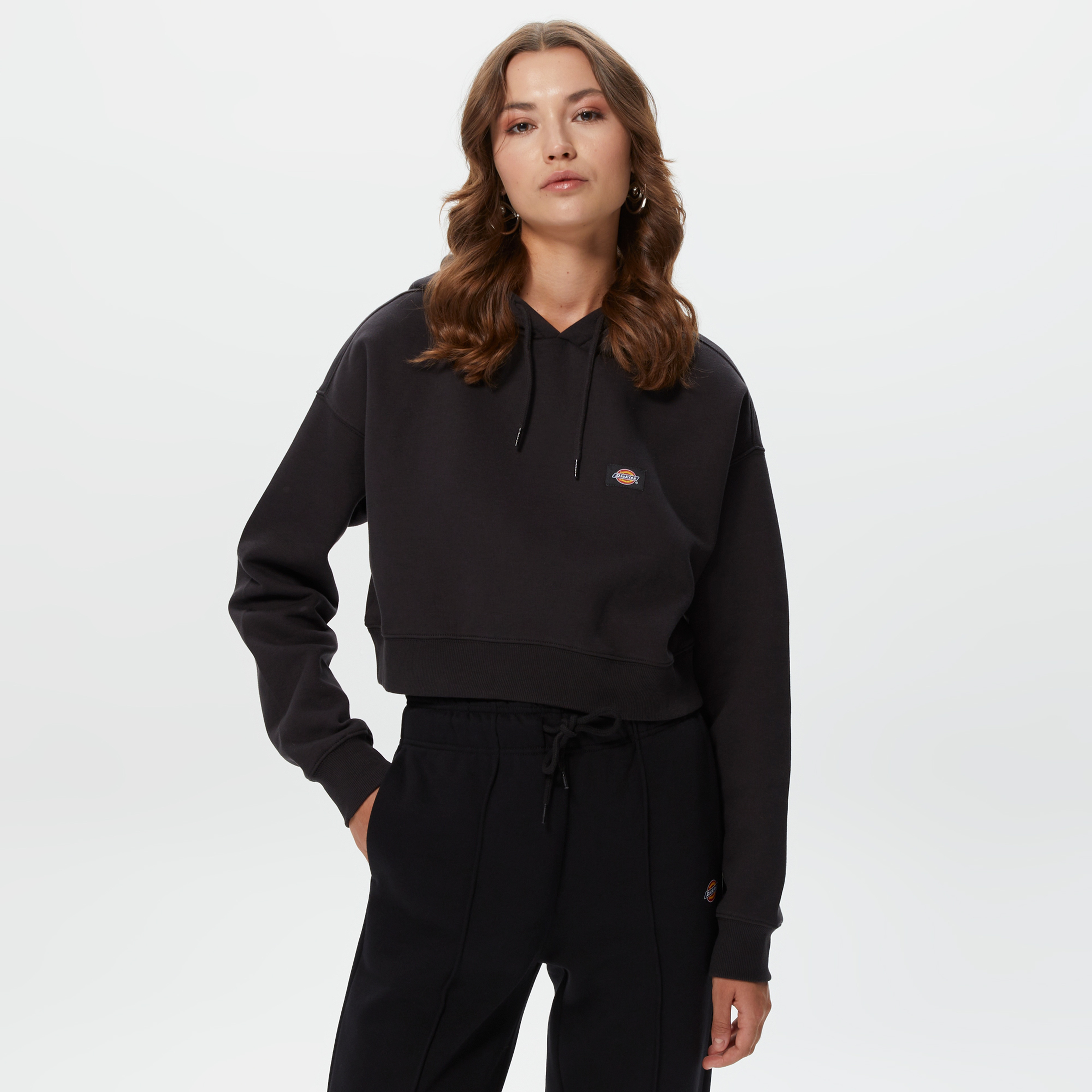 Dickies Oakport Cropped Kadın Siyah Hoodie