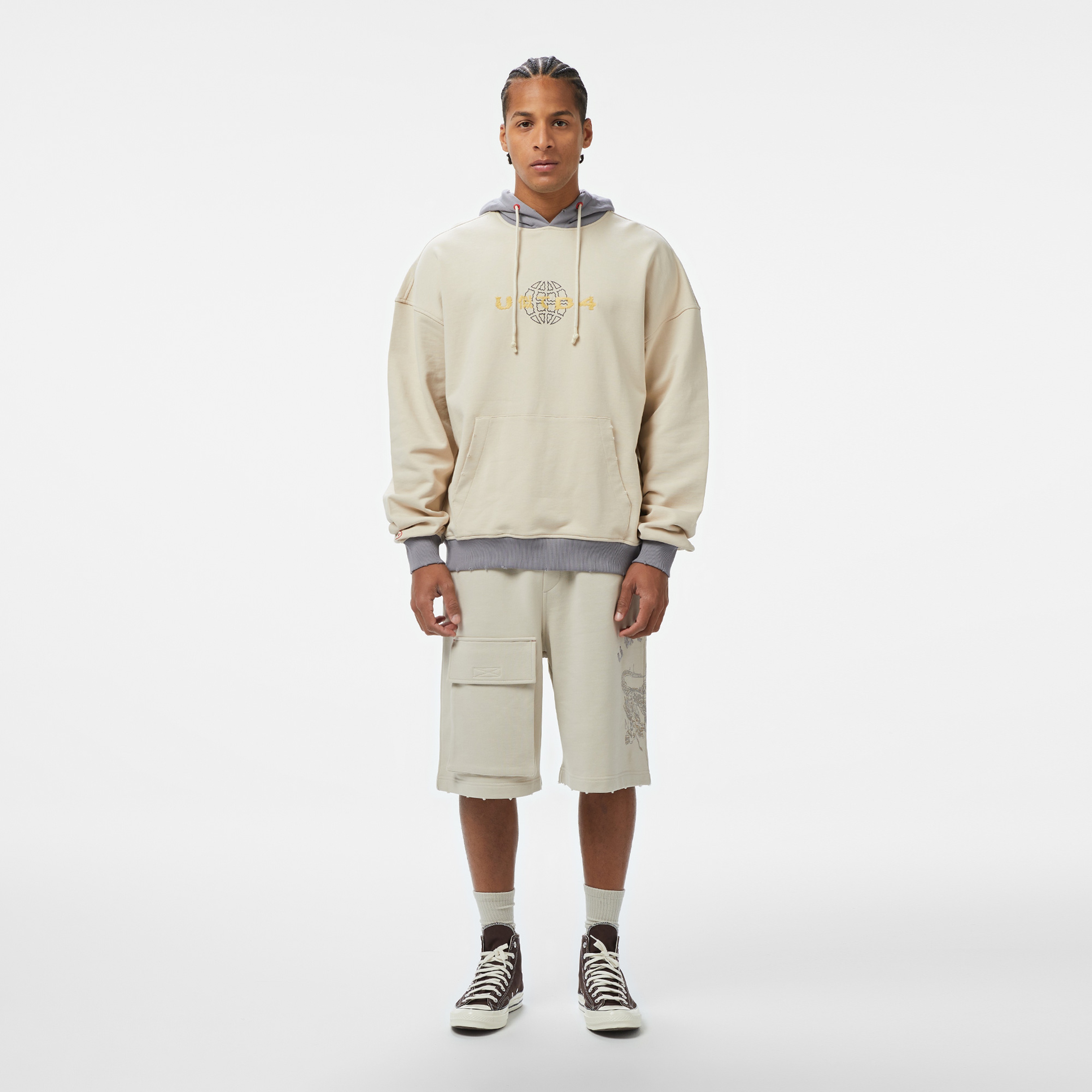 UNITED4 Erkek Krem Sweatshirt