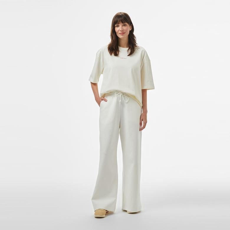 UNITED4 Kadın Krem T-Shirt