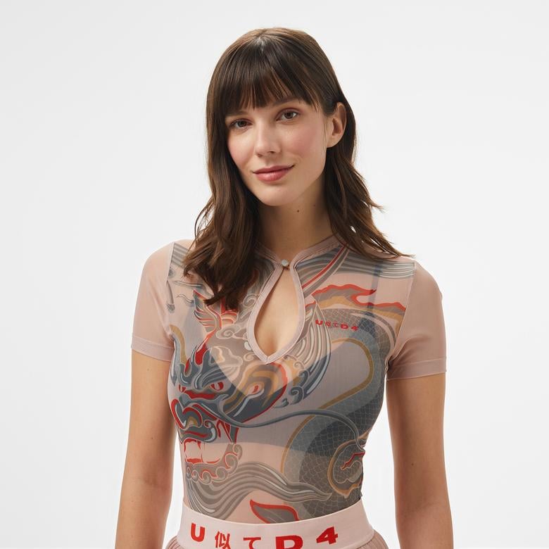 UNITED4 Kadın Pembe Bodysuit