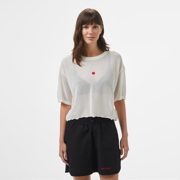 UNITED4 Kadın Beyaz Triko