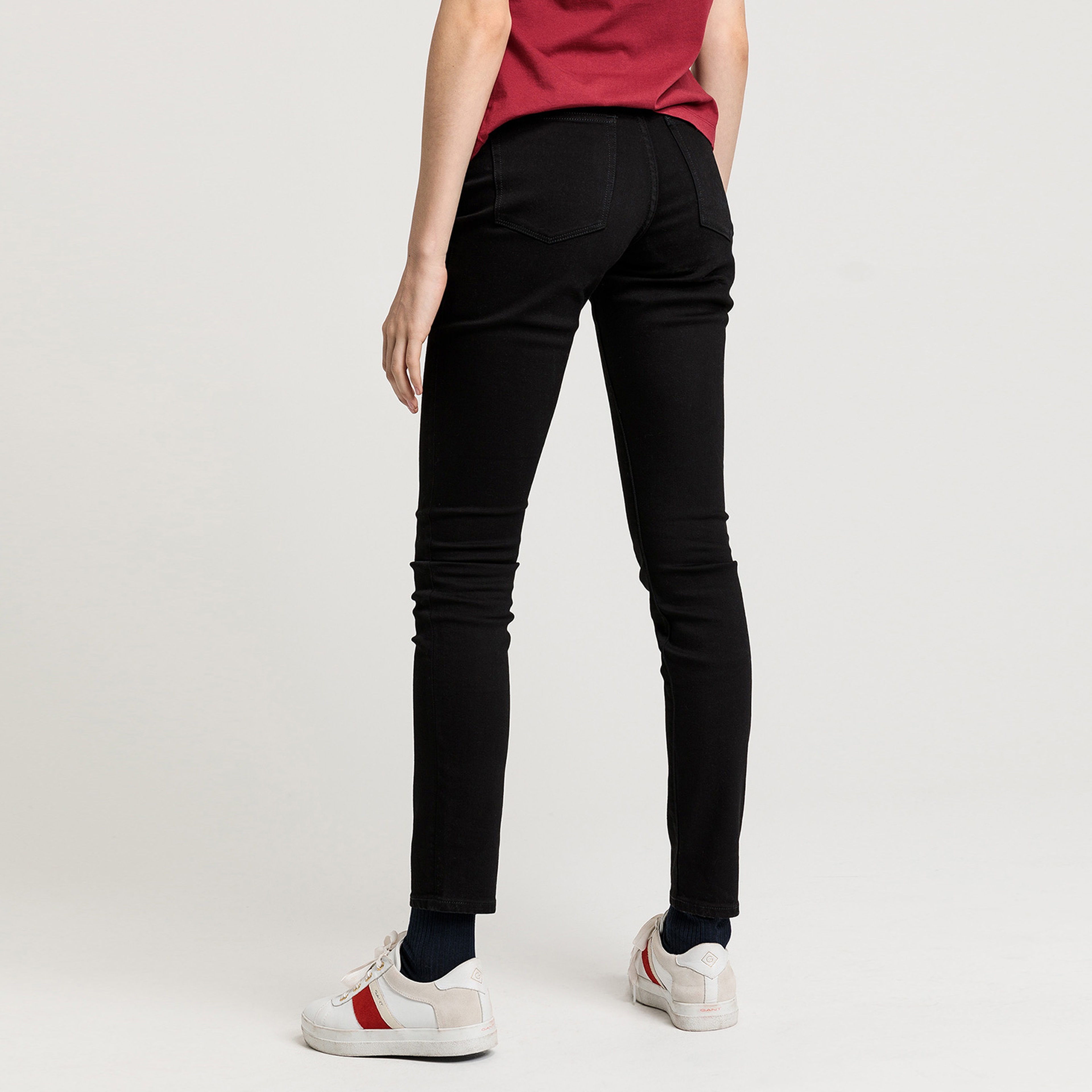 GANT Kadın Siyah Skinny Fit Jean Pantolon