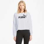 Puma Essentials Cropped Logo Rose Dust Kadın Beyaz Sweatshirt