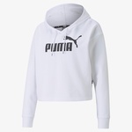 Puma Essentials Cropped Logo Rose Dust Kadın Beyaz Sweatshirt