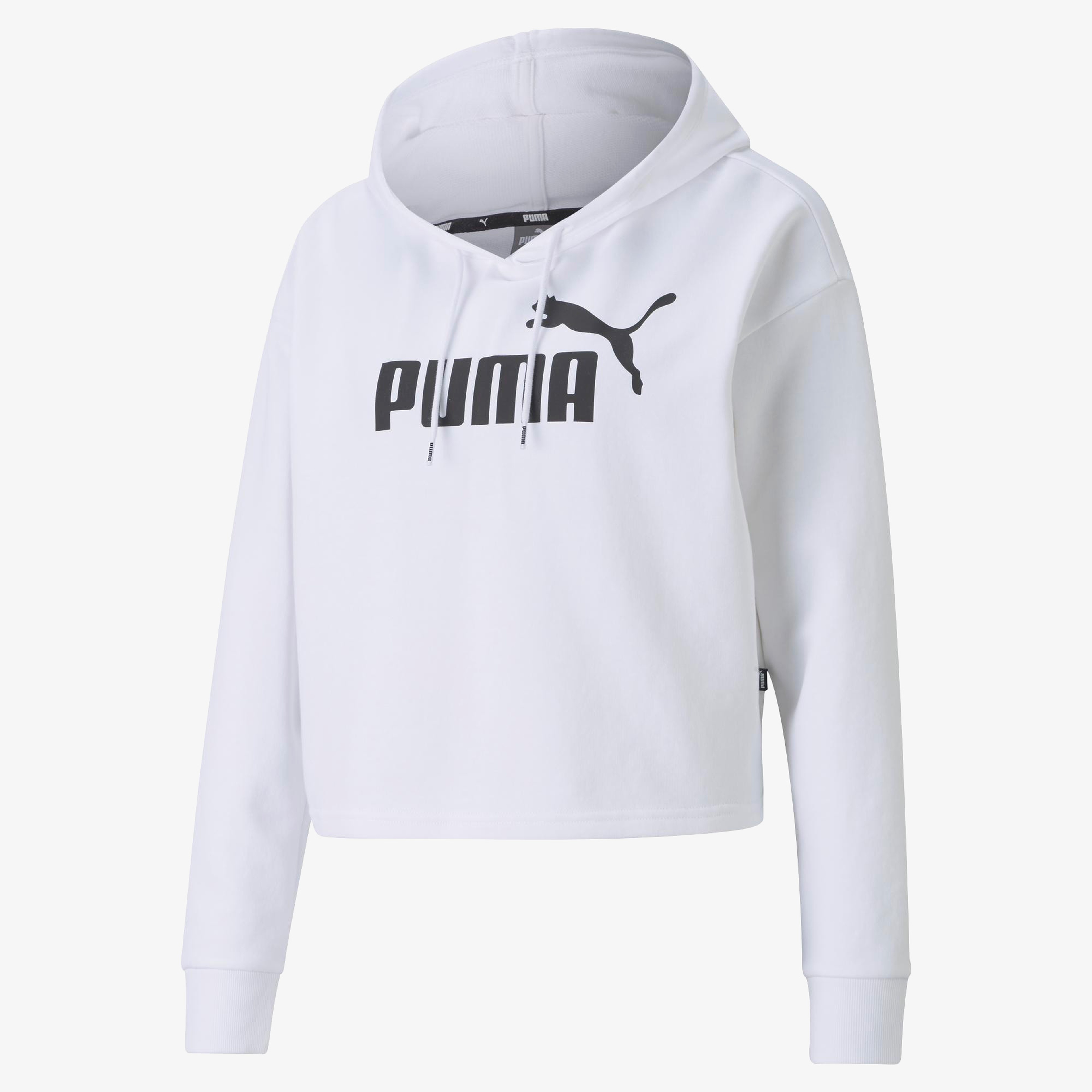 Puma Essentials Cropped Logo Rose Dust Kadın Beyaz Sweatshirt