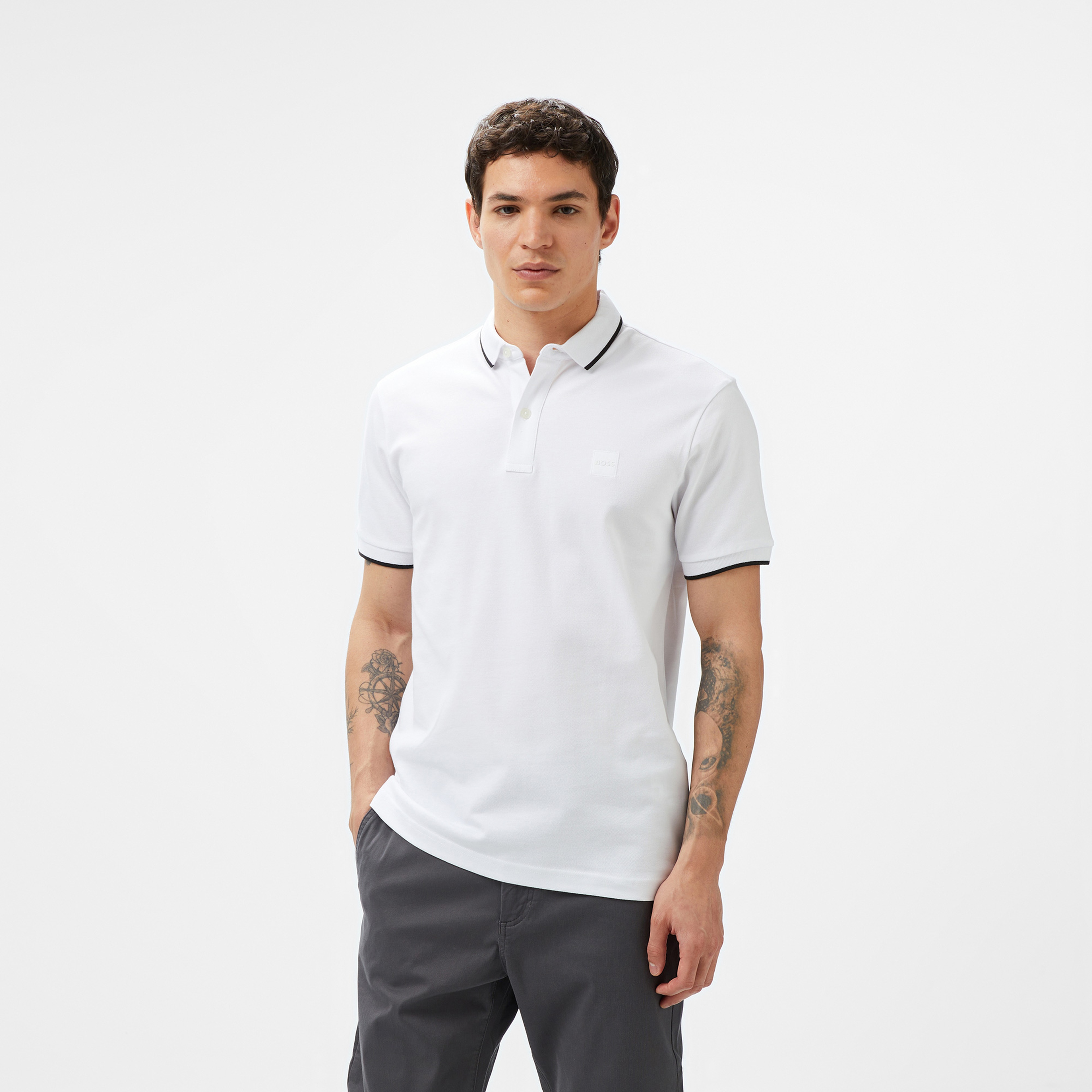 Boss Erkek Beyaz Polo