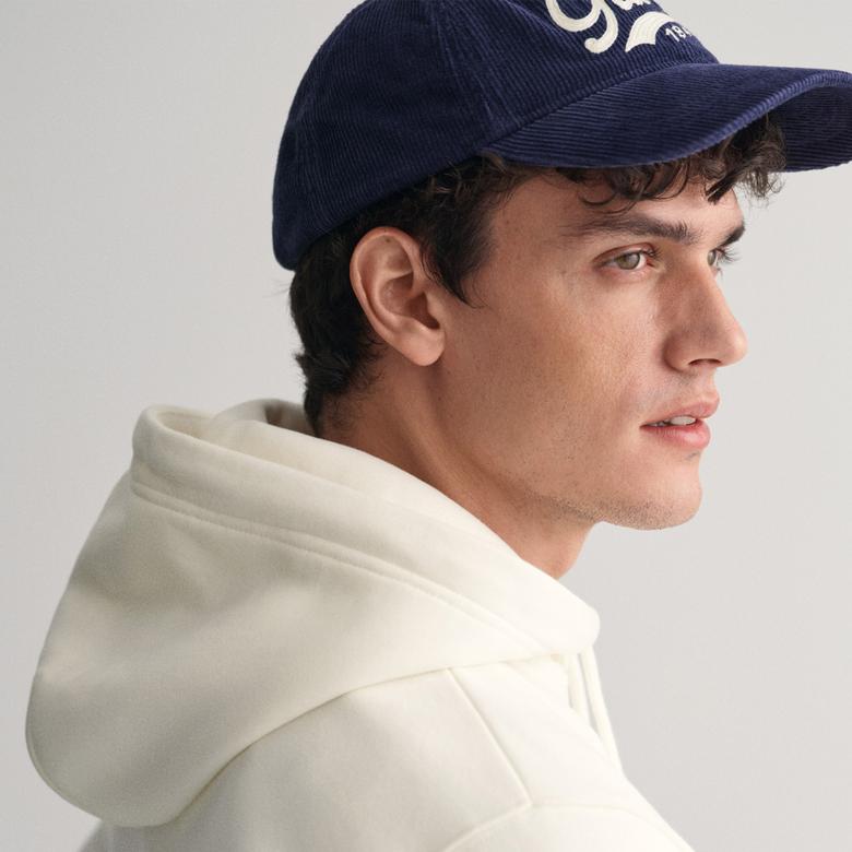 GANT Erkek Krem Regular Fit Kapüşonlu Sweatshirt