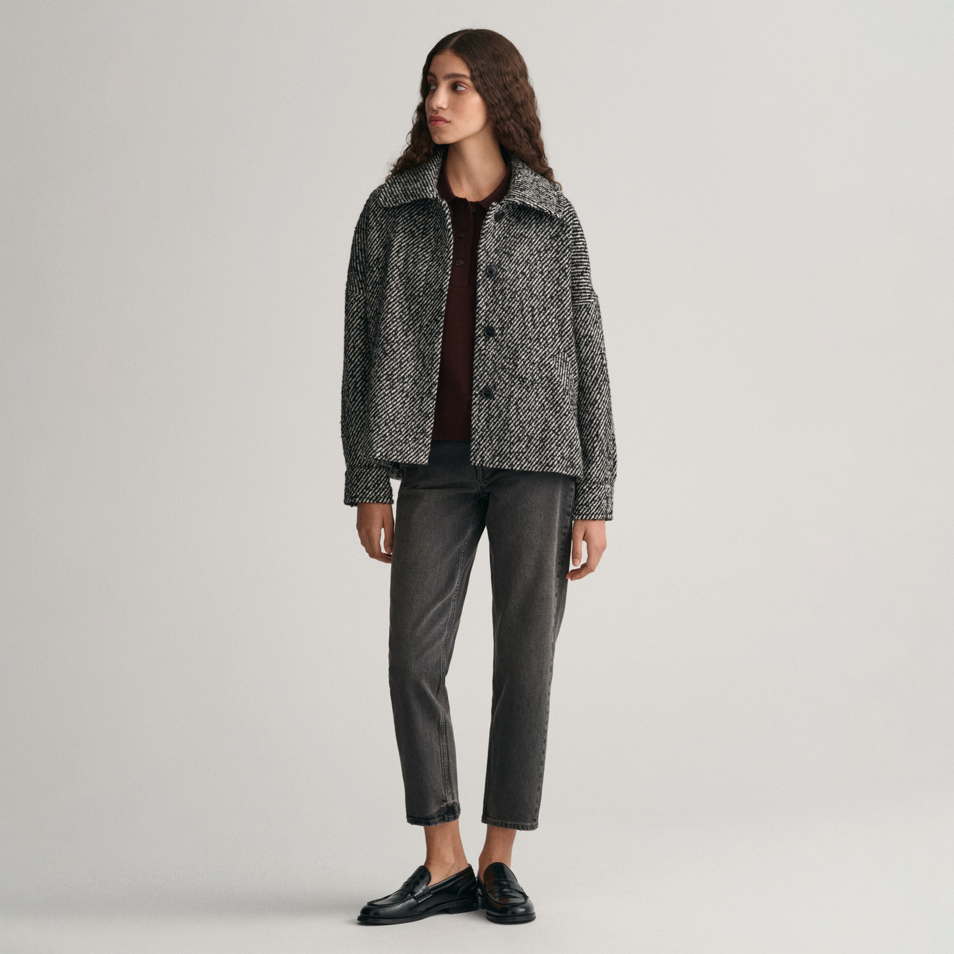 GANT Kadın Siyah Straight Fit Jean Pantolon