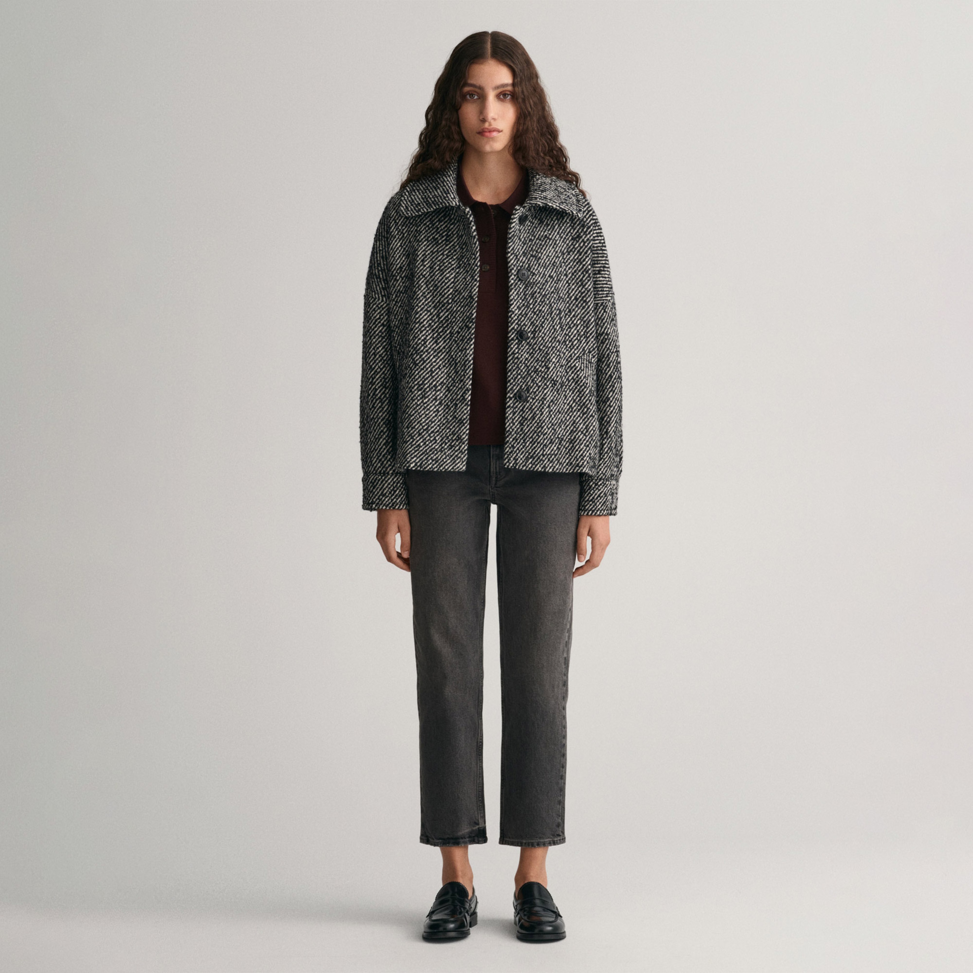 GANT Kadın Siyah Straight Fit Jean Pantolon