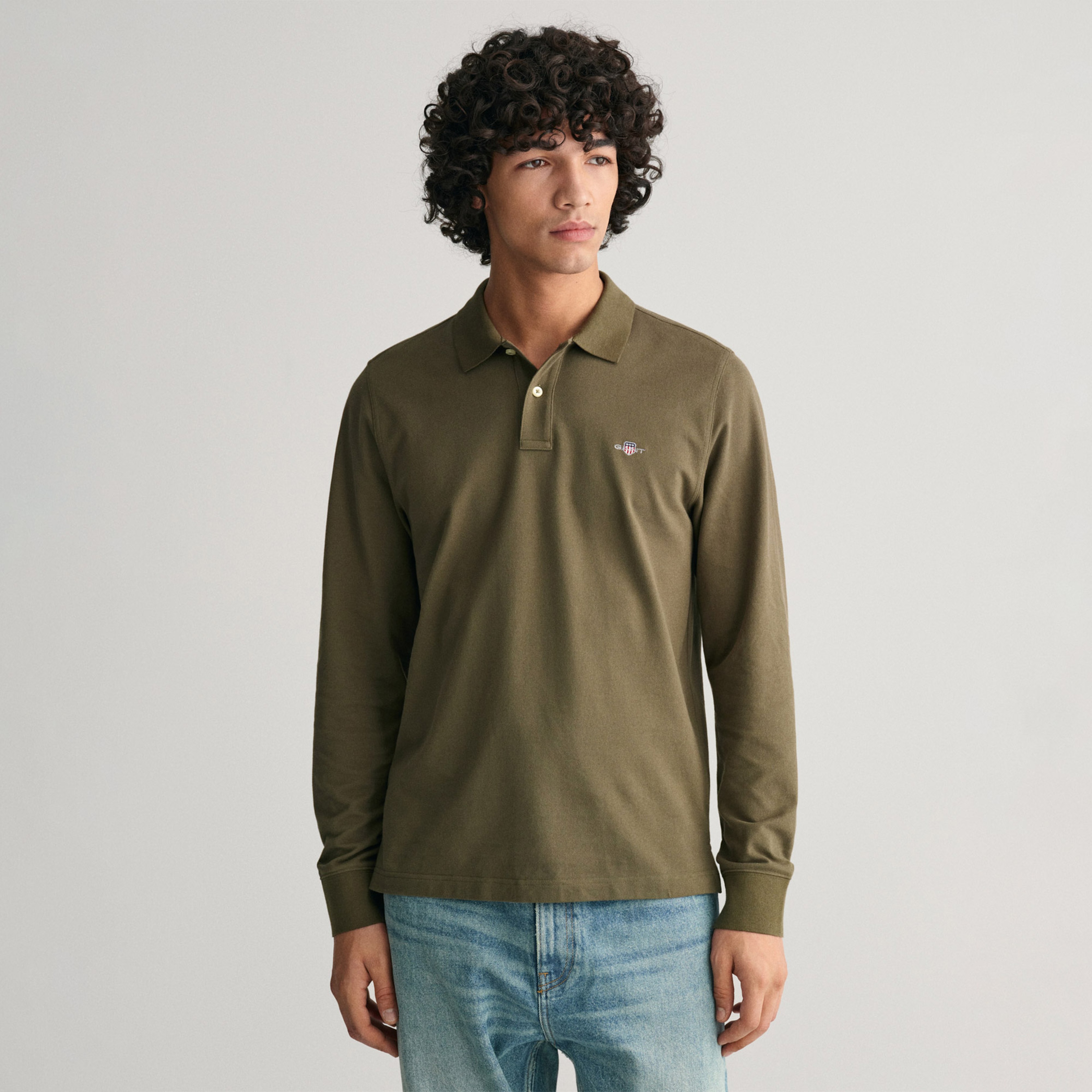 GANT Erkek Yeşil Regular Fit Polo