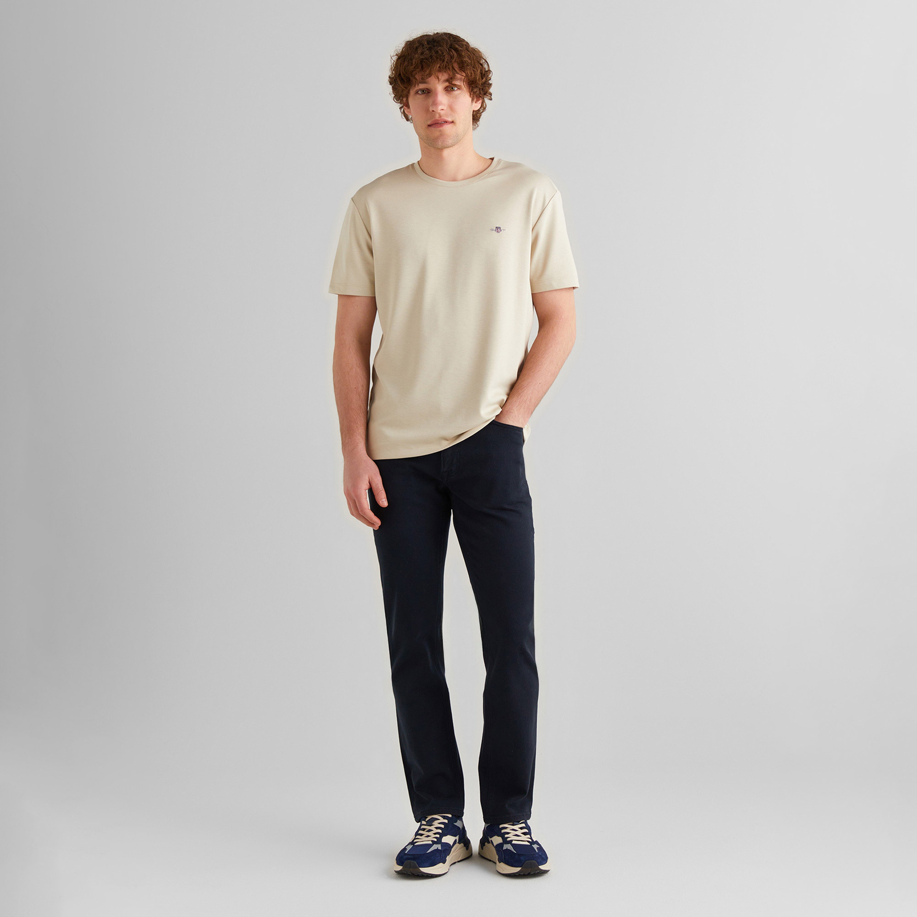 GANT Erkek Siyah Regular Fit Pantolon