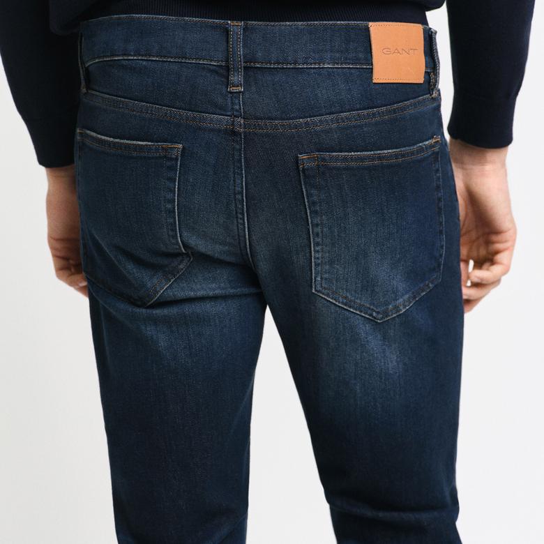 GANT Erkek Lacivert Regular Fit Jean Pantolon