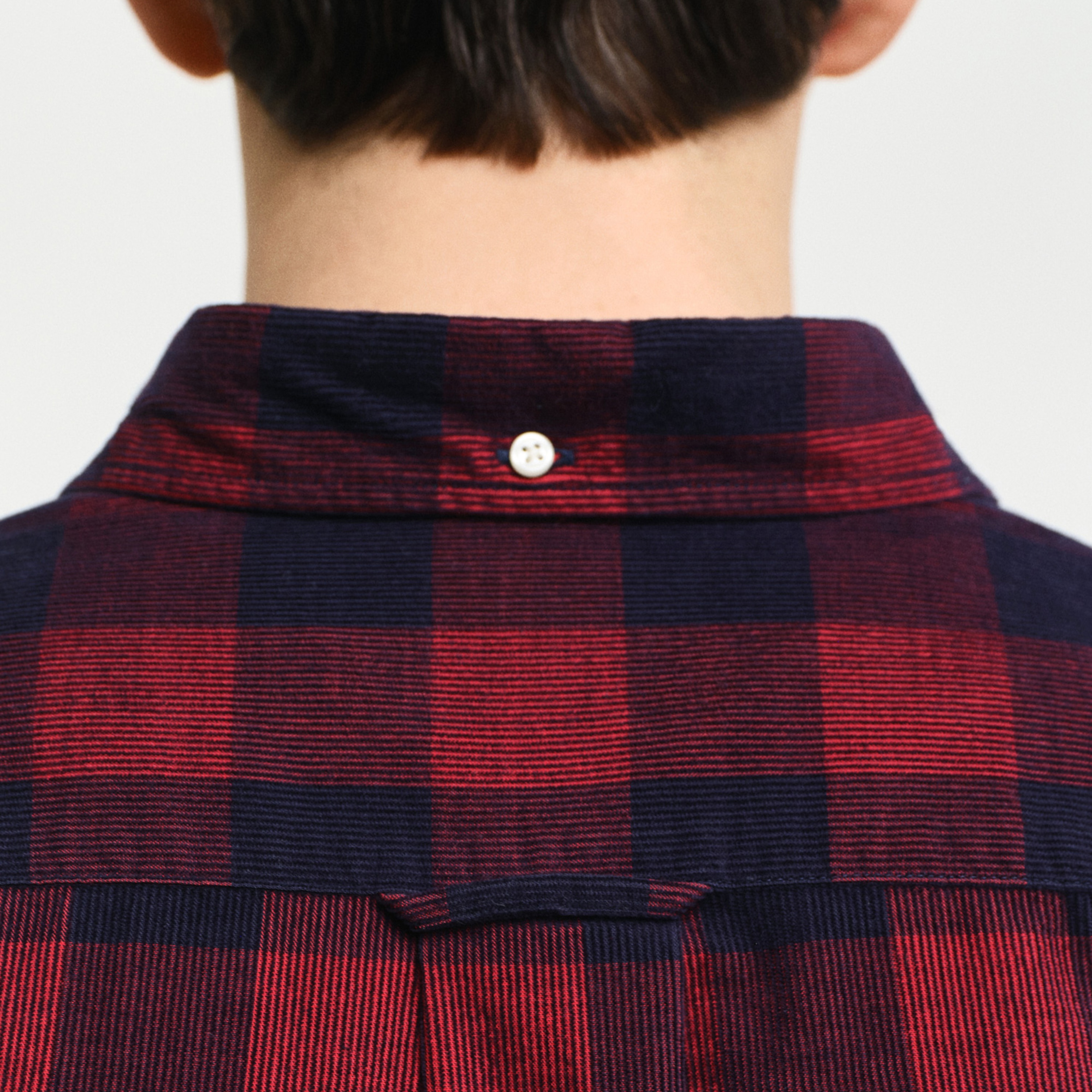 GANT Erkek Kırmızı Regular Fit Düğmeli Yaka Kareli Gömlek