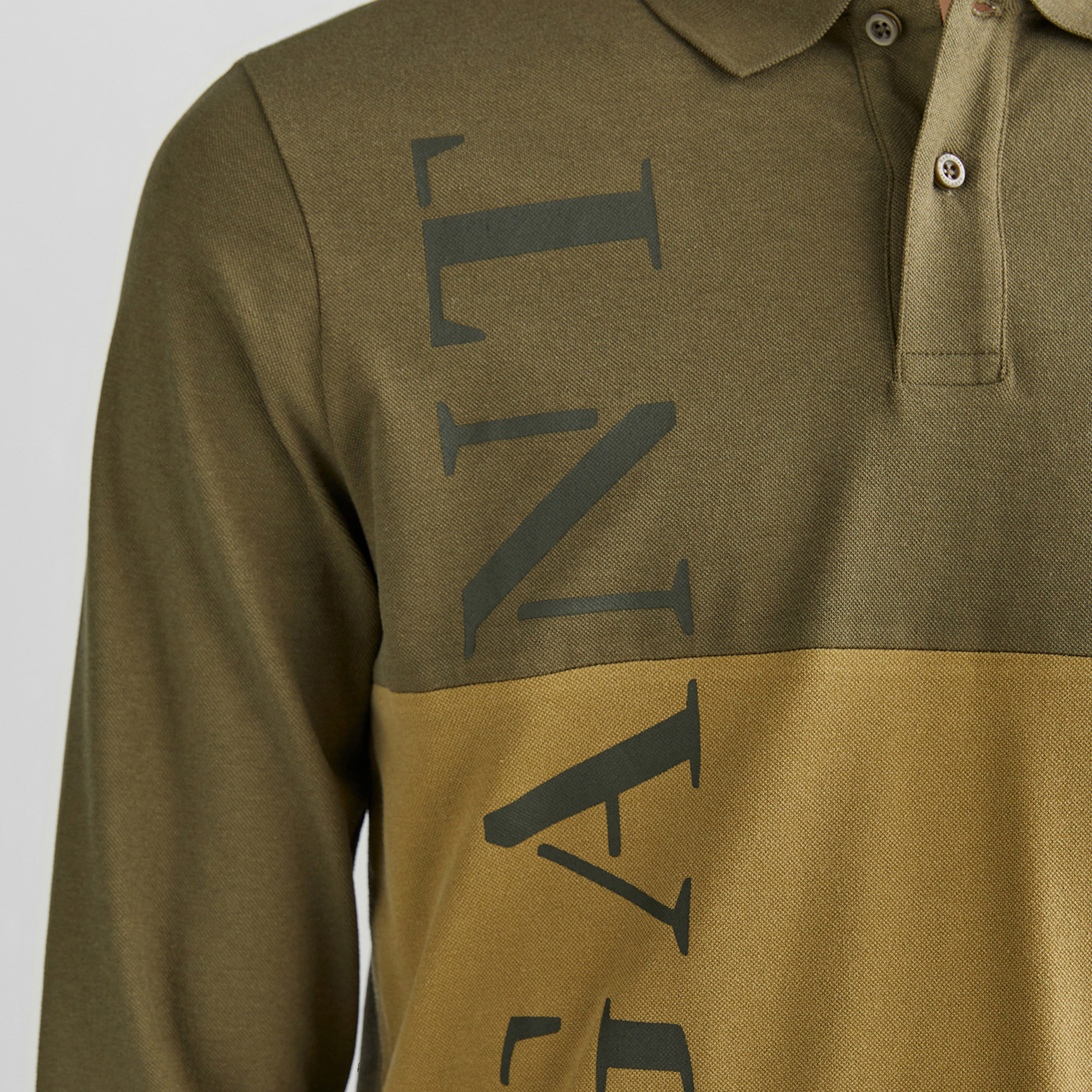 GANT Erkek Yeşil Regular Fit Renk Bloklu Logolu Polo