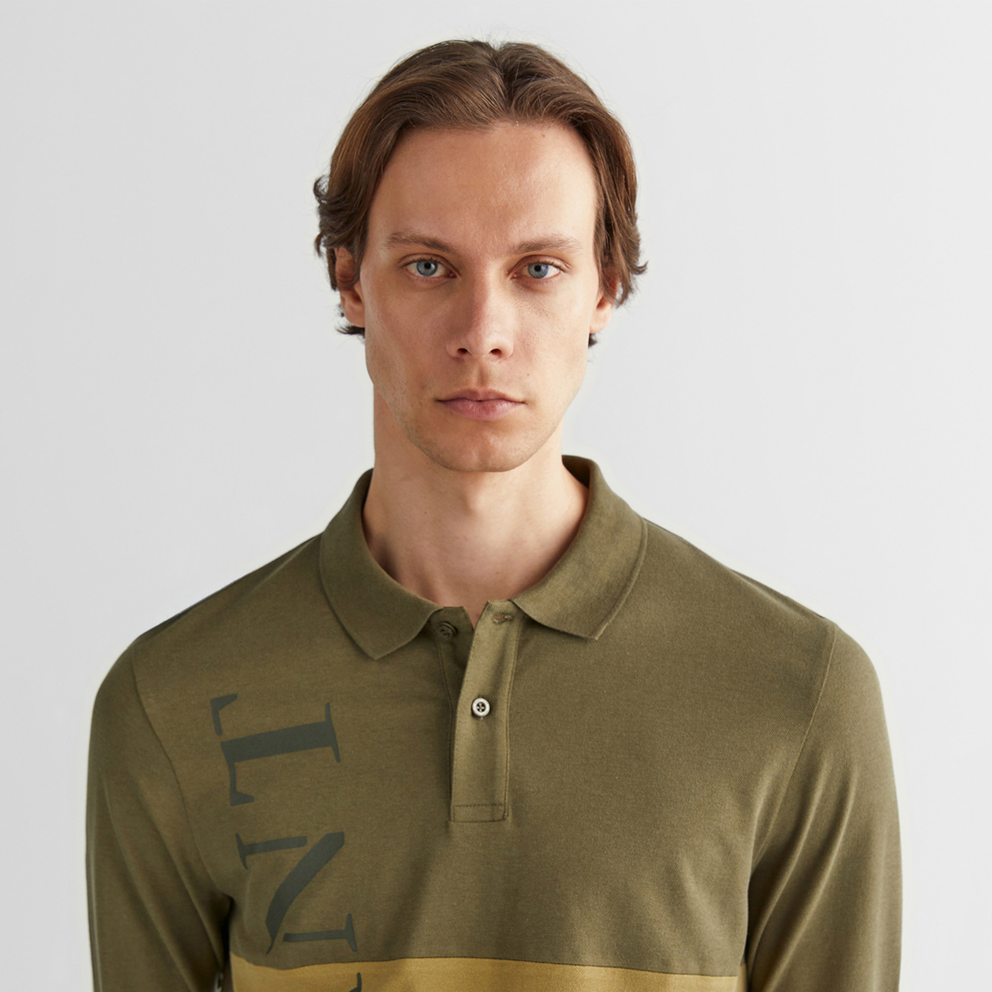 GANT Erkek Yeşil Regular Fit Renk Bloklu Logolu Polo