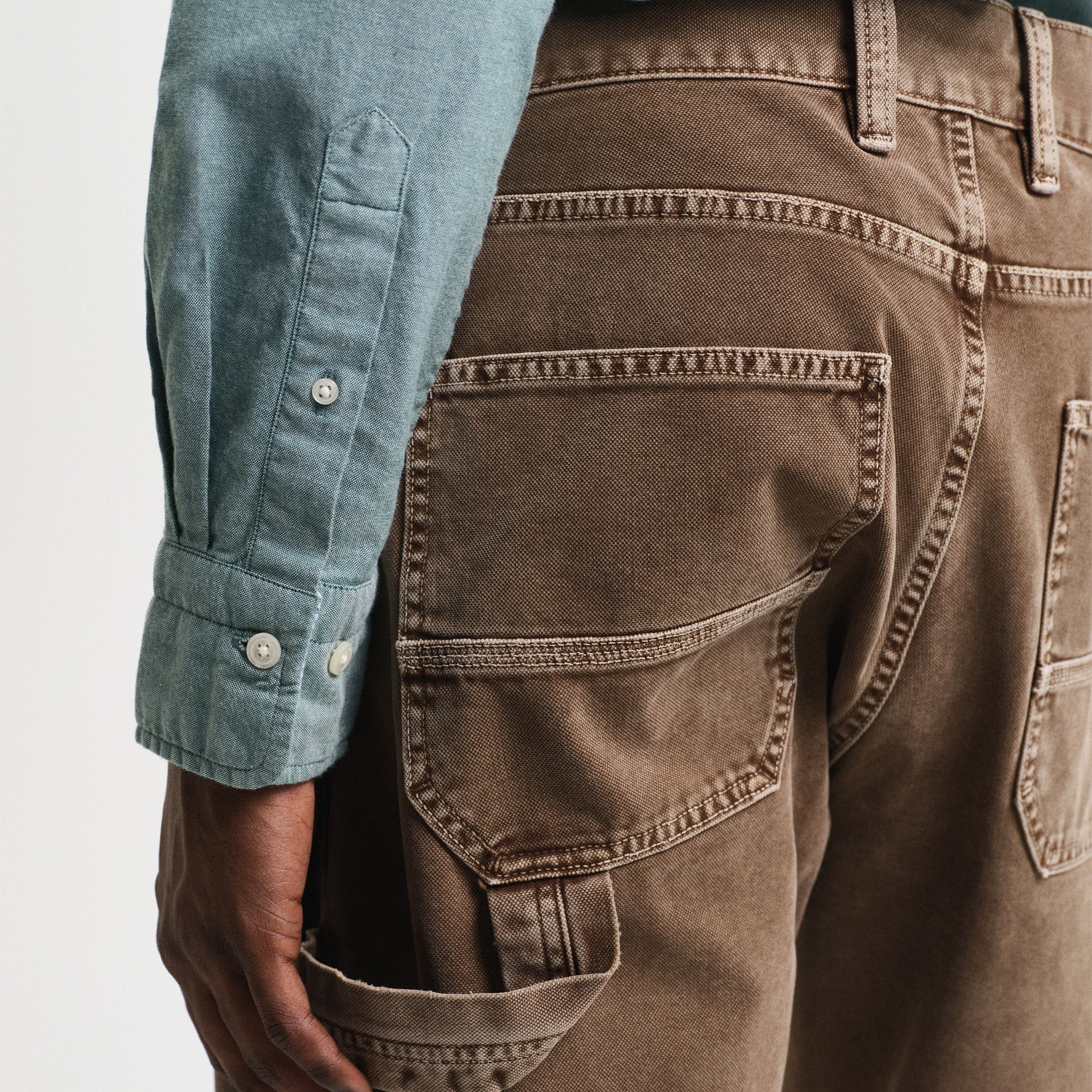 GANT Erkek Yeşil Slim Fit Düğmeli Yaka Oxford Gömlek