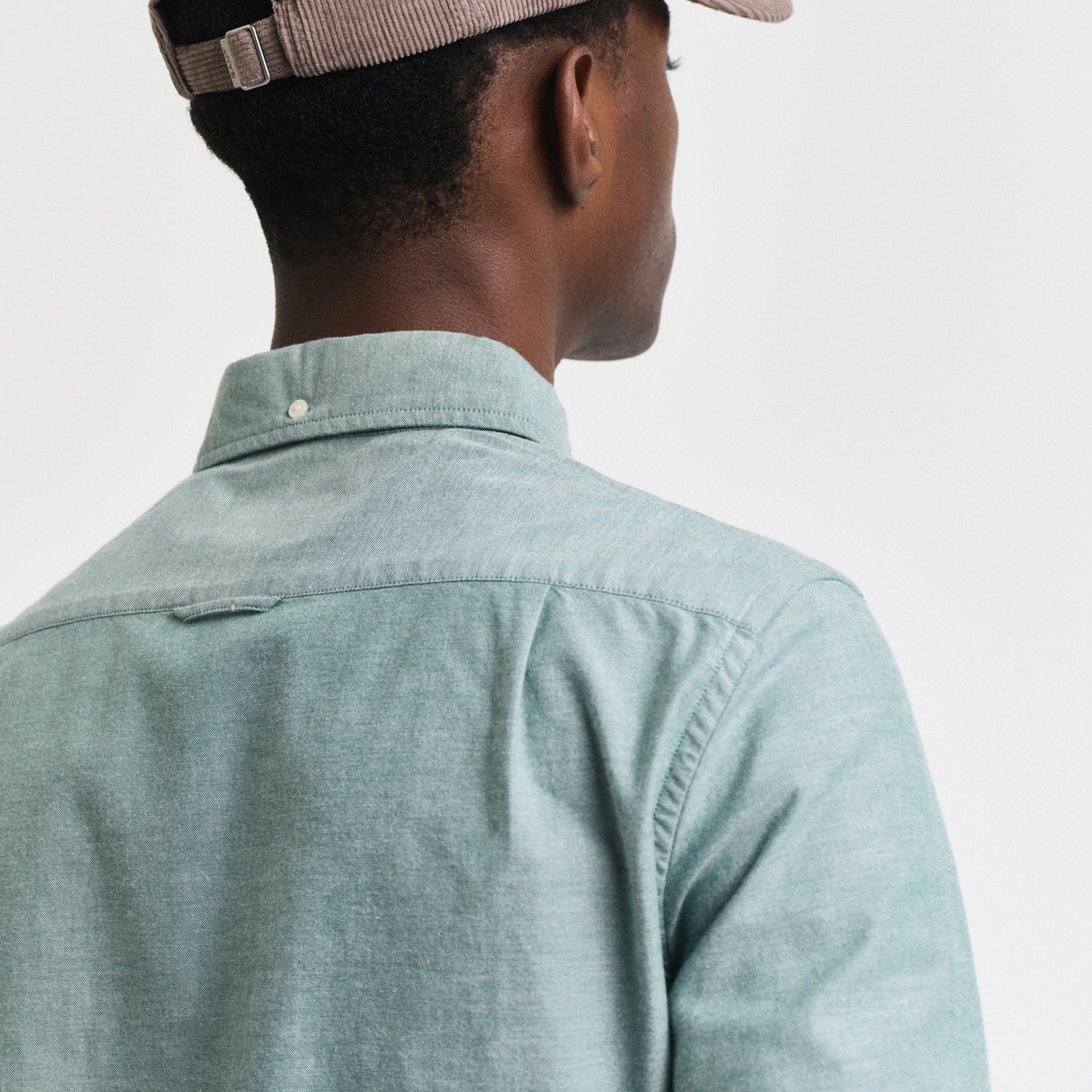GANT Erkek Yeşil Slim Fit Düğmeli Yaka Oxford Gömlek