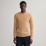 GANT Erkek Bej Regular Fit Bisiklet Yaka Kazak