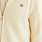 GANT Erkek Krem Regular Fit Fermuarlı Hırka