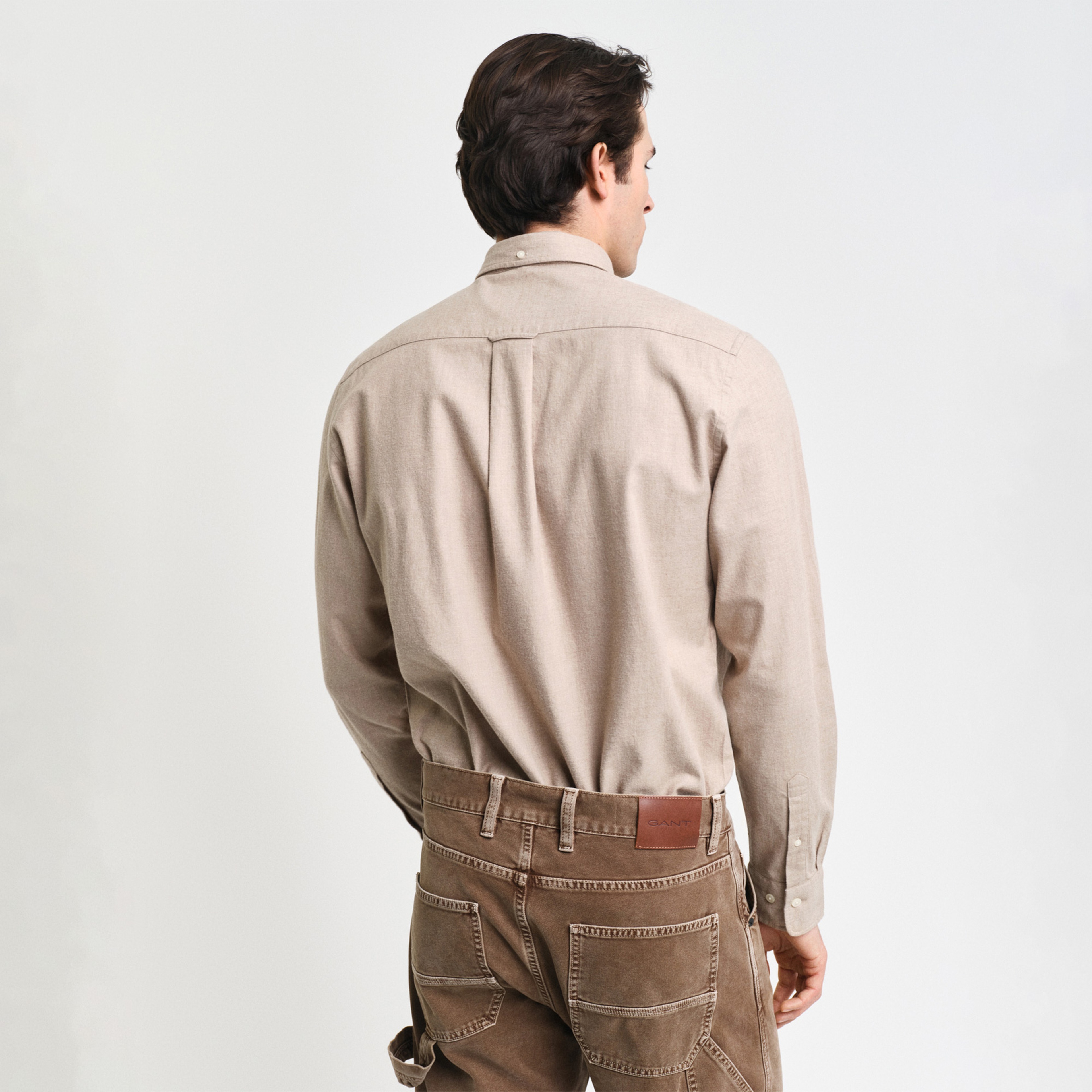 GANT Erkek Bej Regular Fit Düğmeli Yaka Gömlek