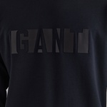 GANT Erkek Siyah Relaxed Fit Bisiklet Yaka Logolu Sweatshirt