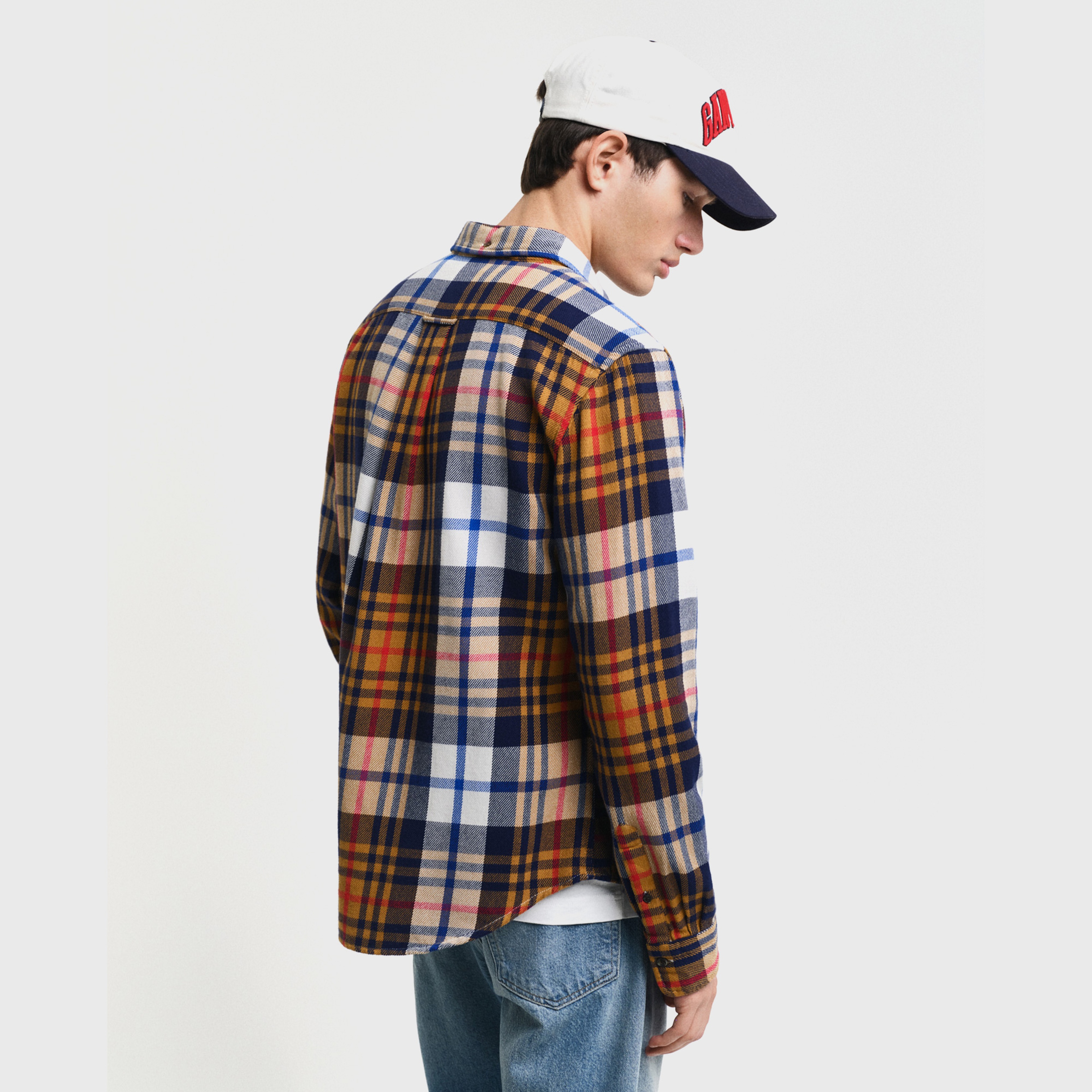 GANT Erkek Lacivert Regular Fit Kareli Gömlek