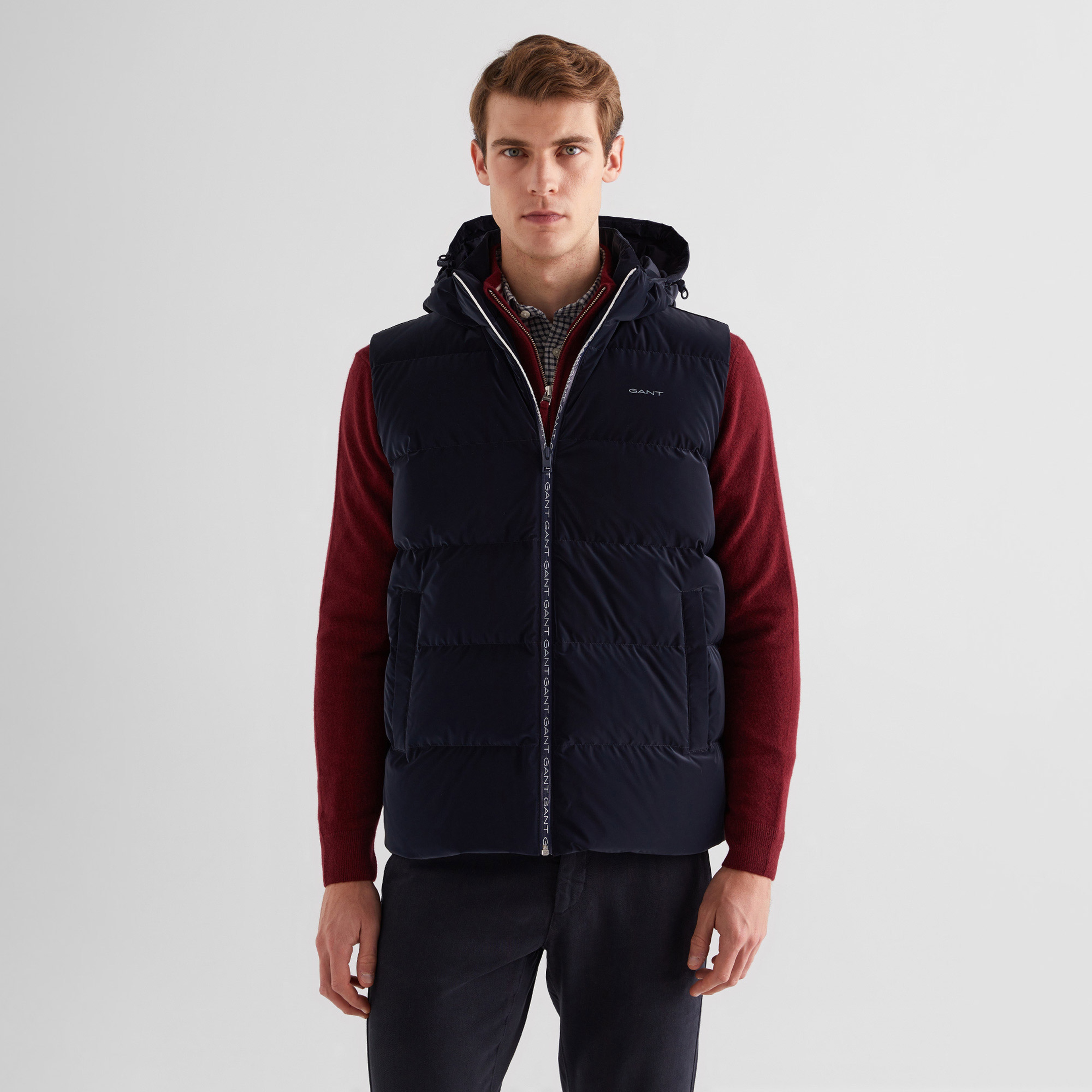 GANT Erkek Lacivert Kapüşonlu Yelek