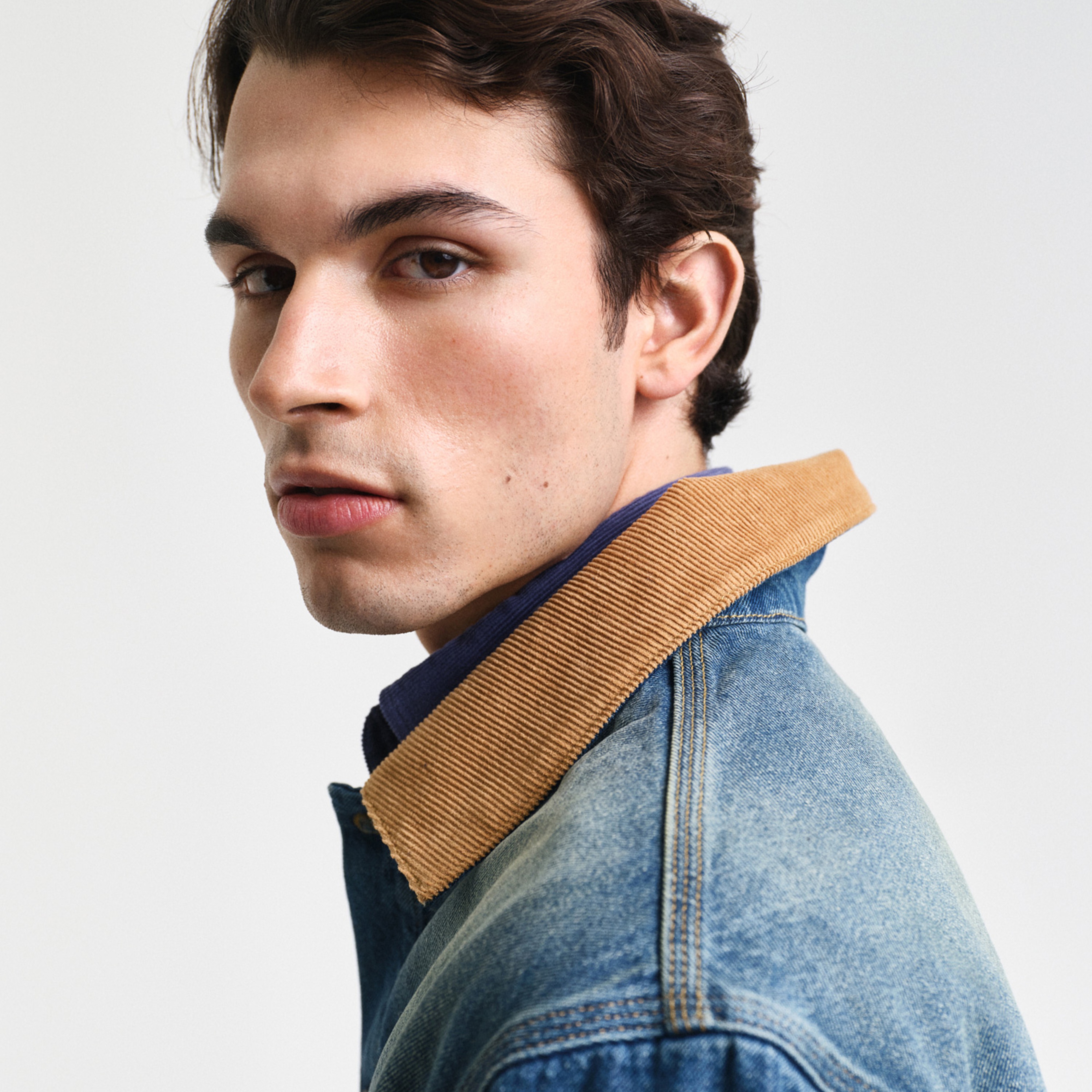 GANT Erkek Mavi Klasik Yaka Denim Ceket