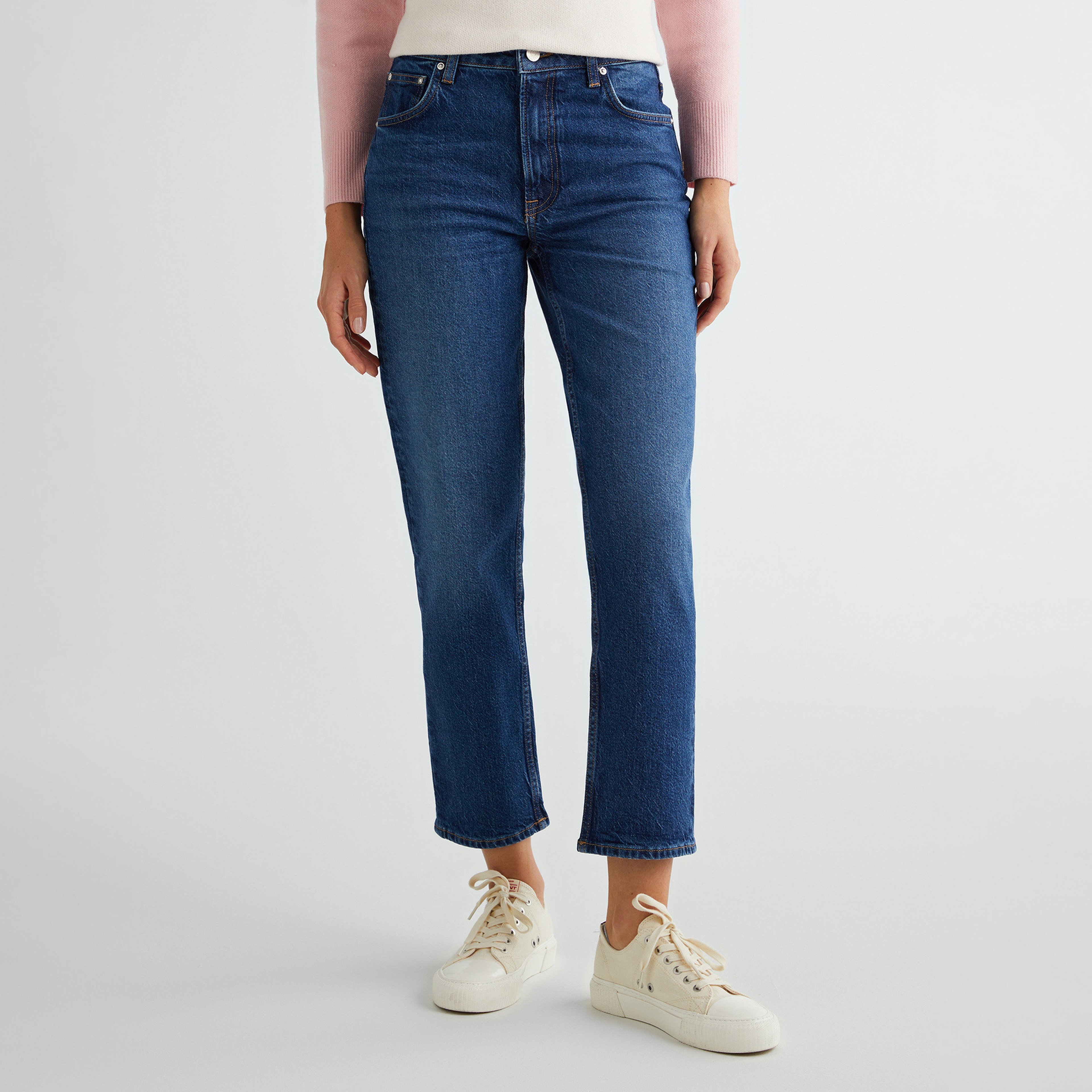 GANT Kadın Lacivert Straight Fit Jean Pantolon