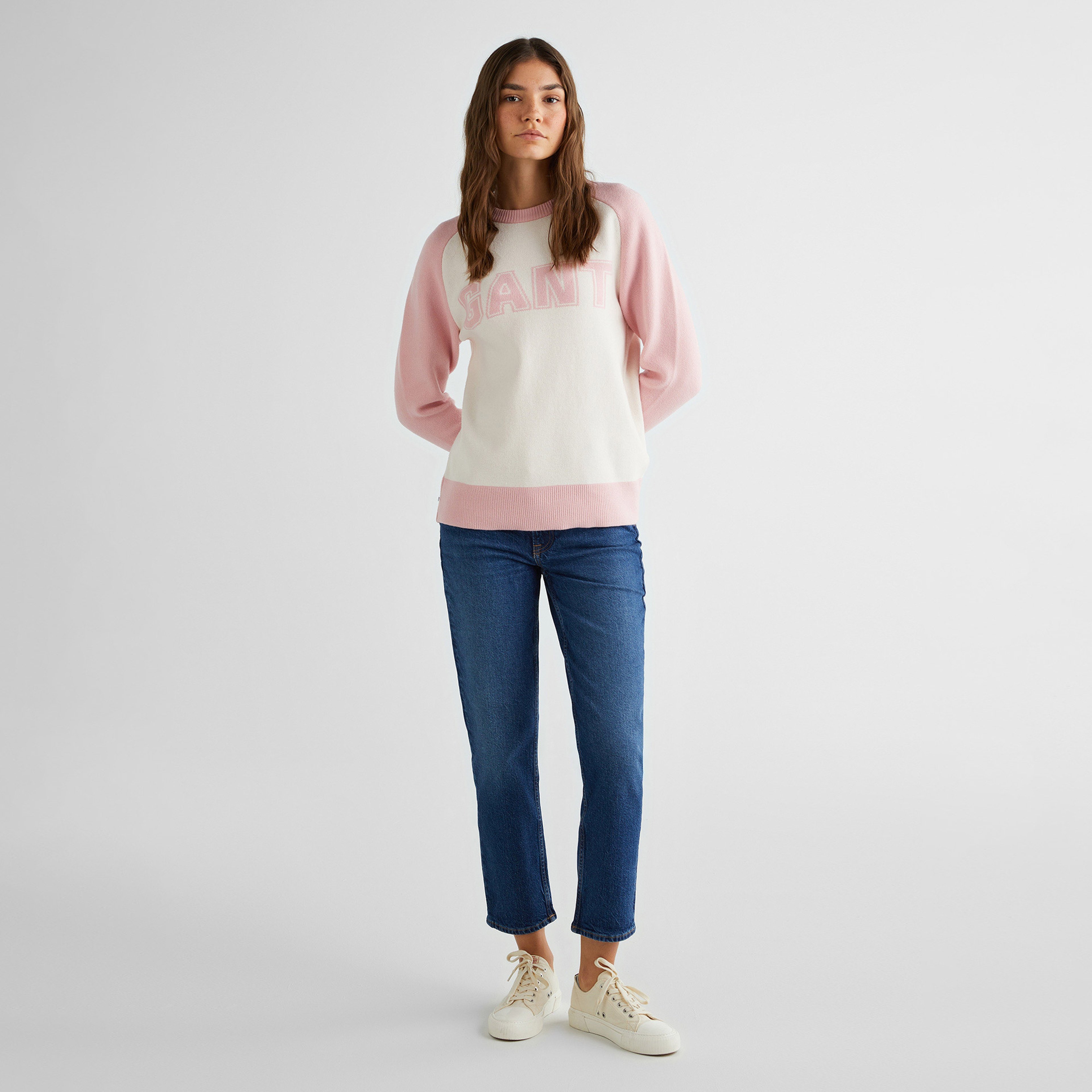 GANT Kadın Lacivert Straight Fit Jean Pantolon