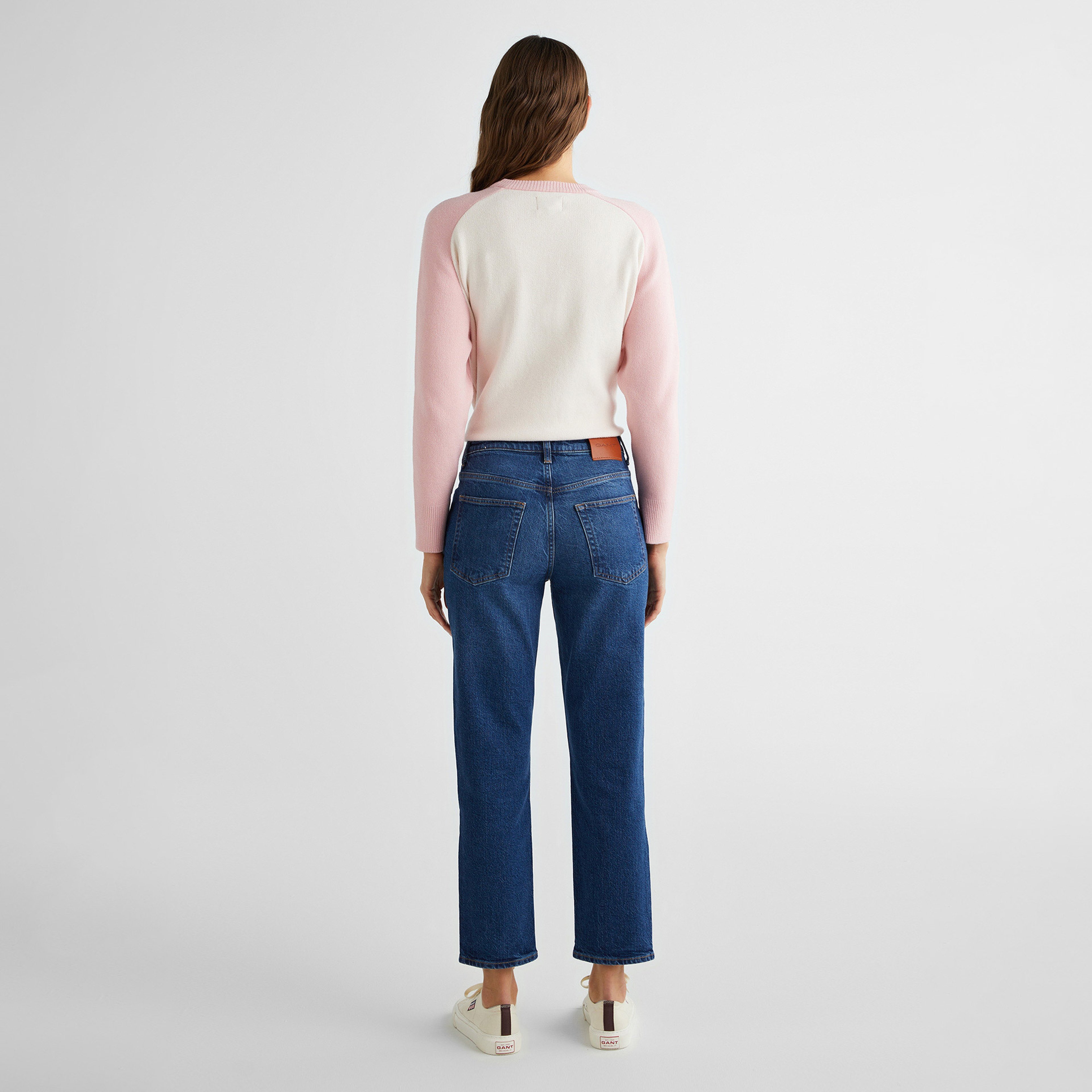 GANT Kadın Lacivert Straight Fit Jean Pantolon