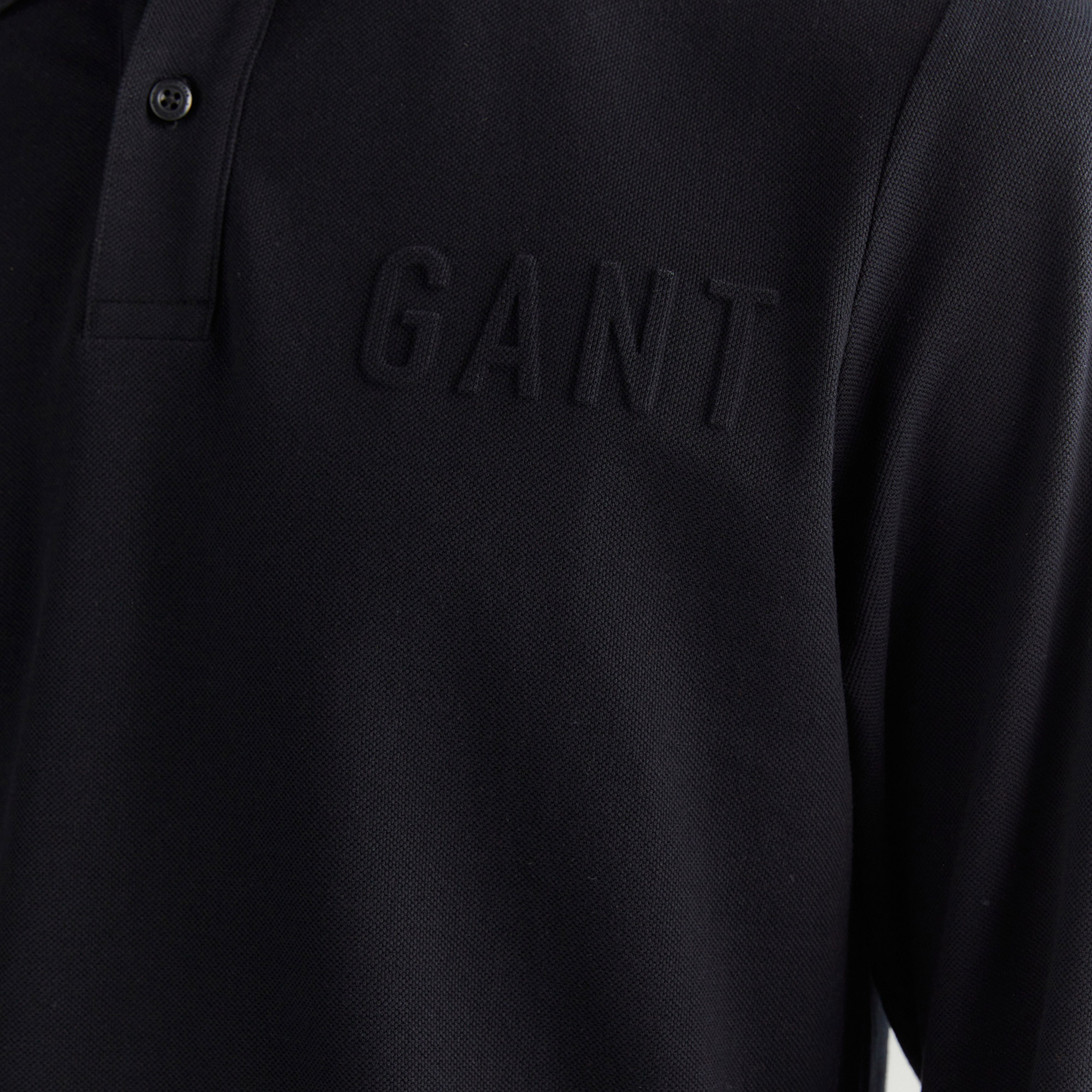 GANT Erkek Siyah Regular Fit Polo Yaka Logolu Polo