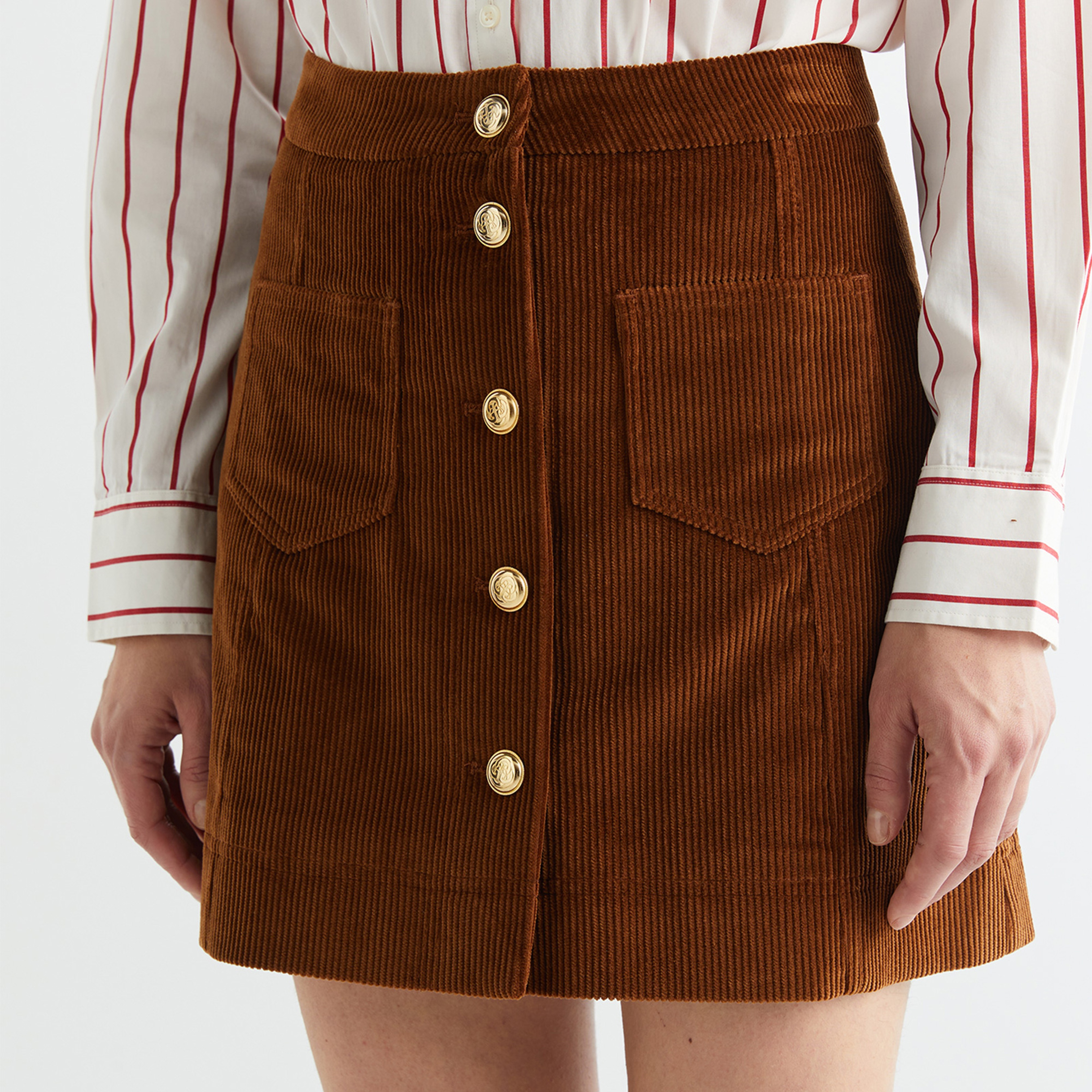 GANT Kadın Kahverengi Regular Fit Etek