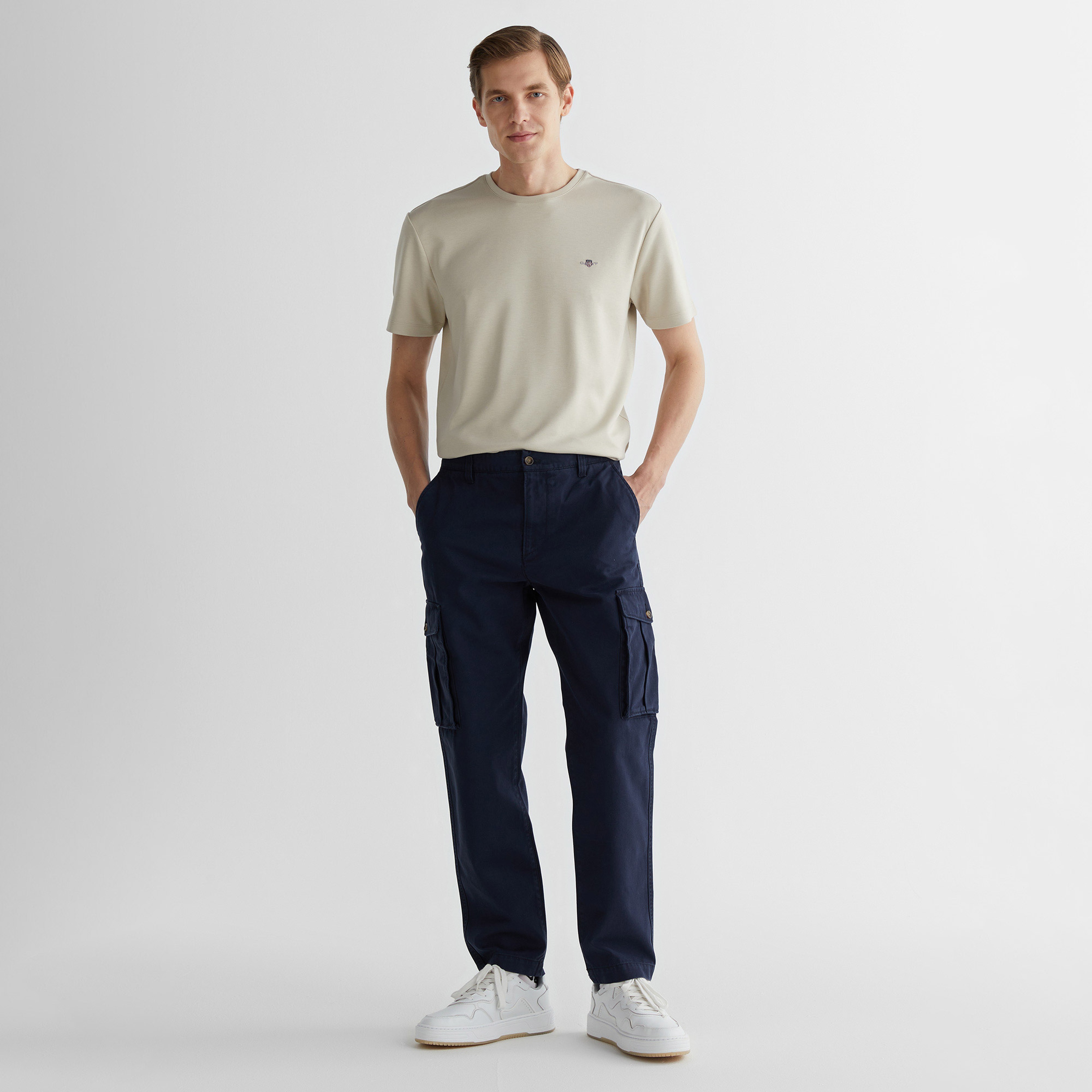 GANT Erkek Lacivert Relaxed Fit Pantolon
