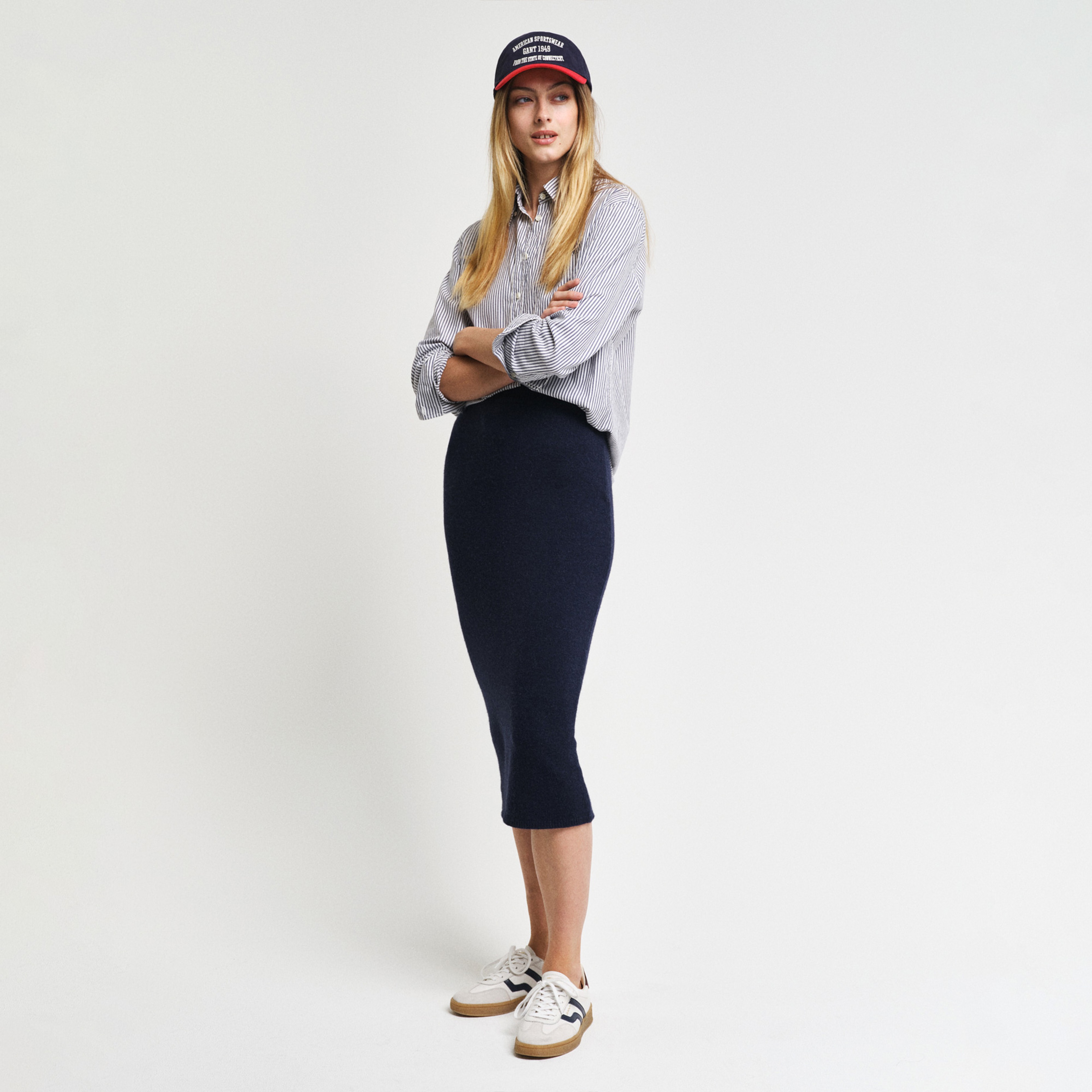 GANT Kadın Lacivert Slim Fit Etek
