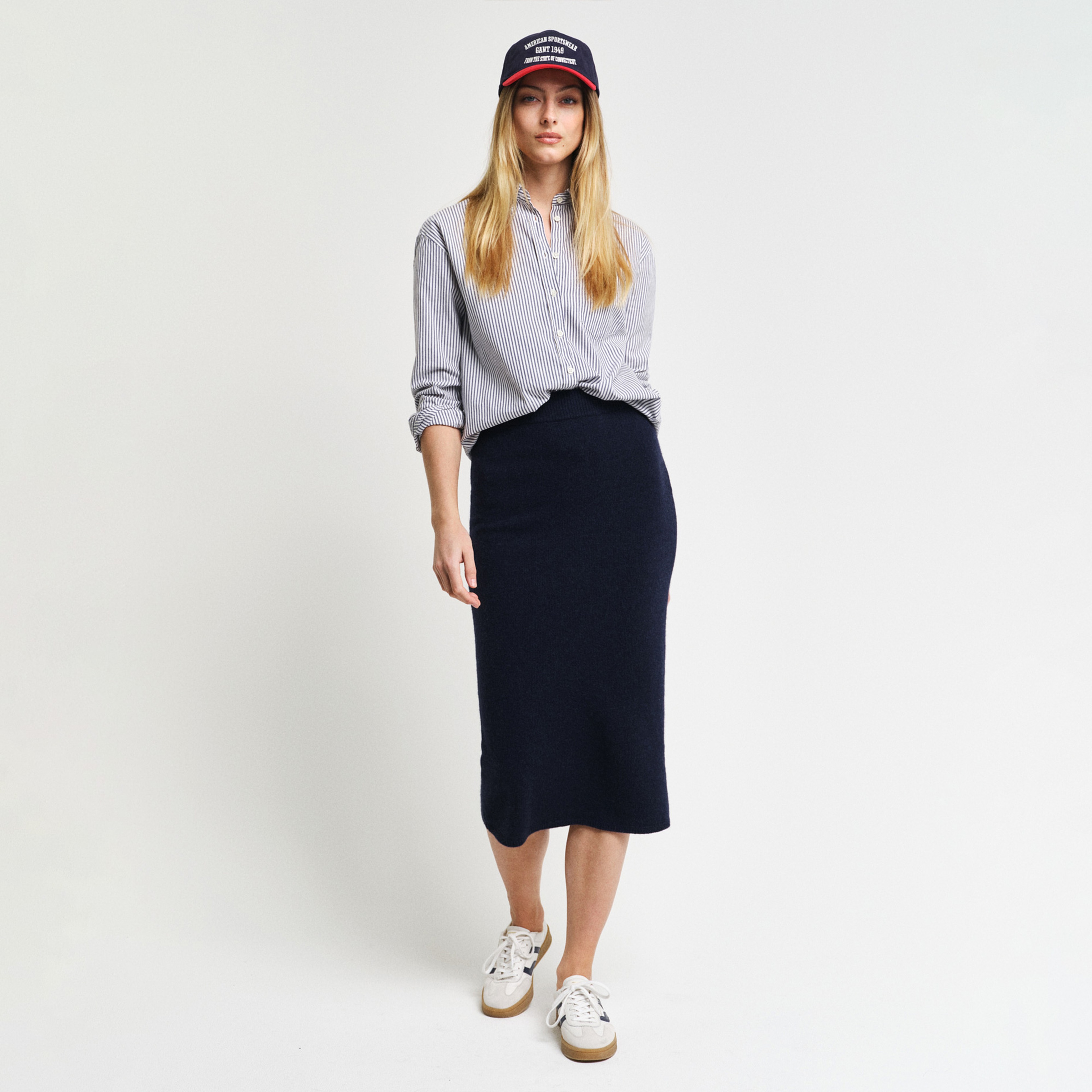 GANT Kadın Lacivert Slim Fit Etek