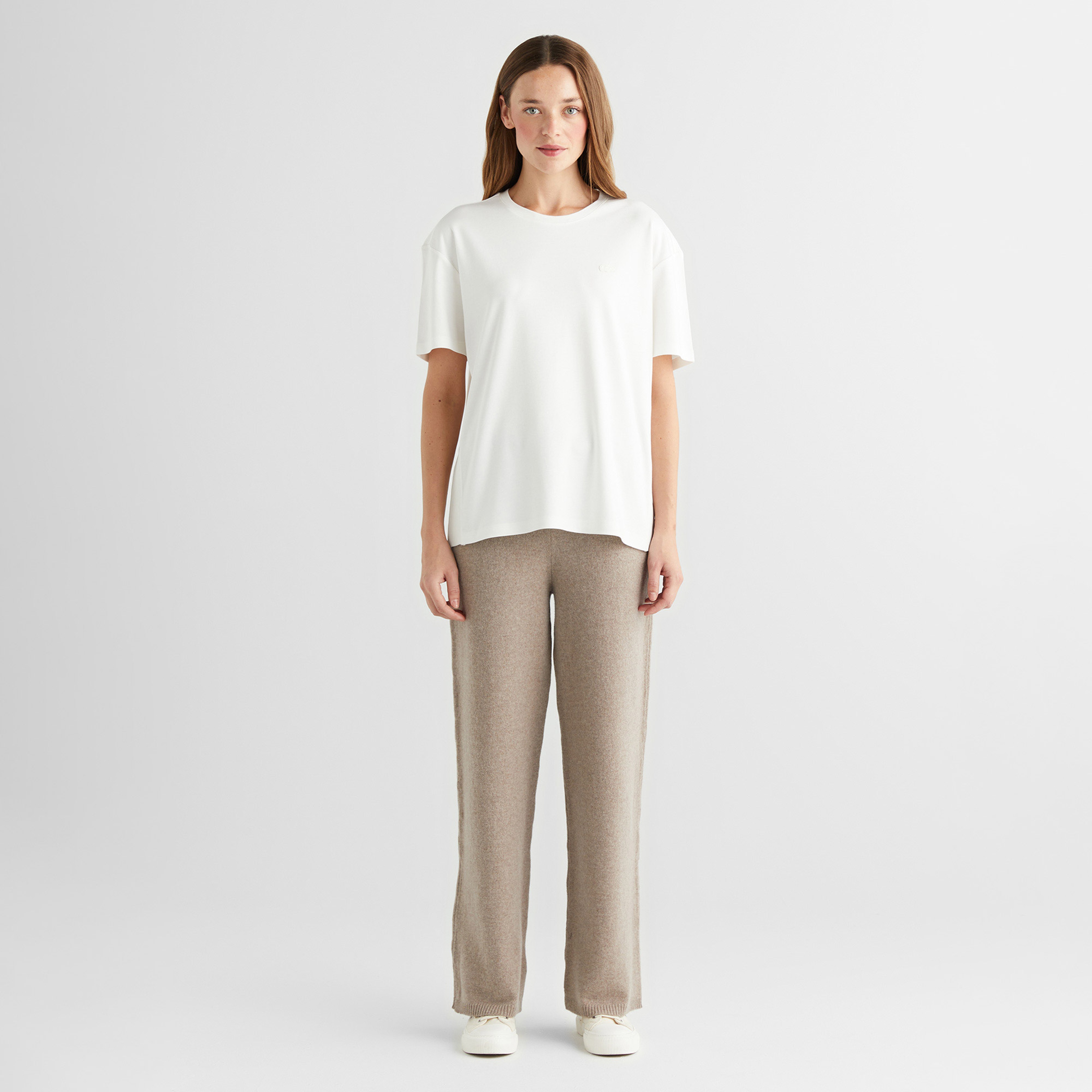 GANT Kadın Bej Relaxed Fit Pantolon