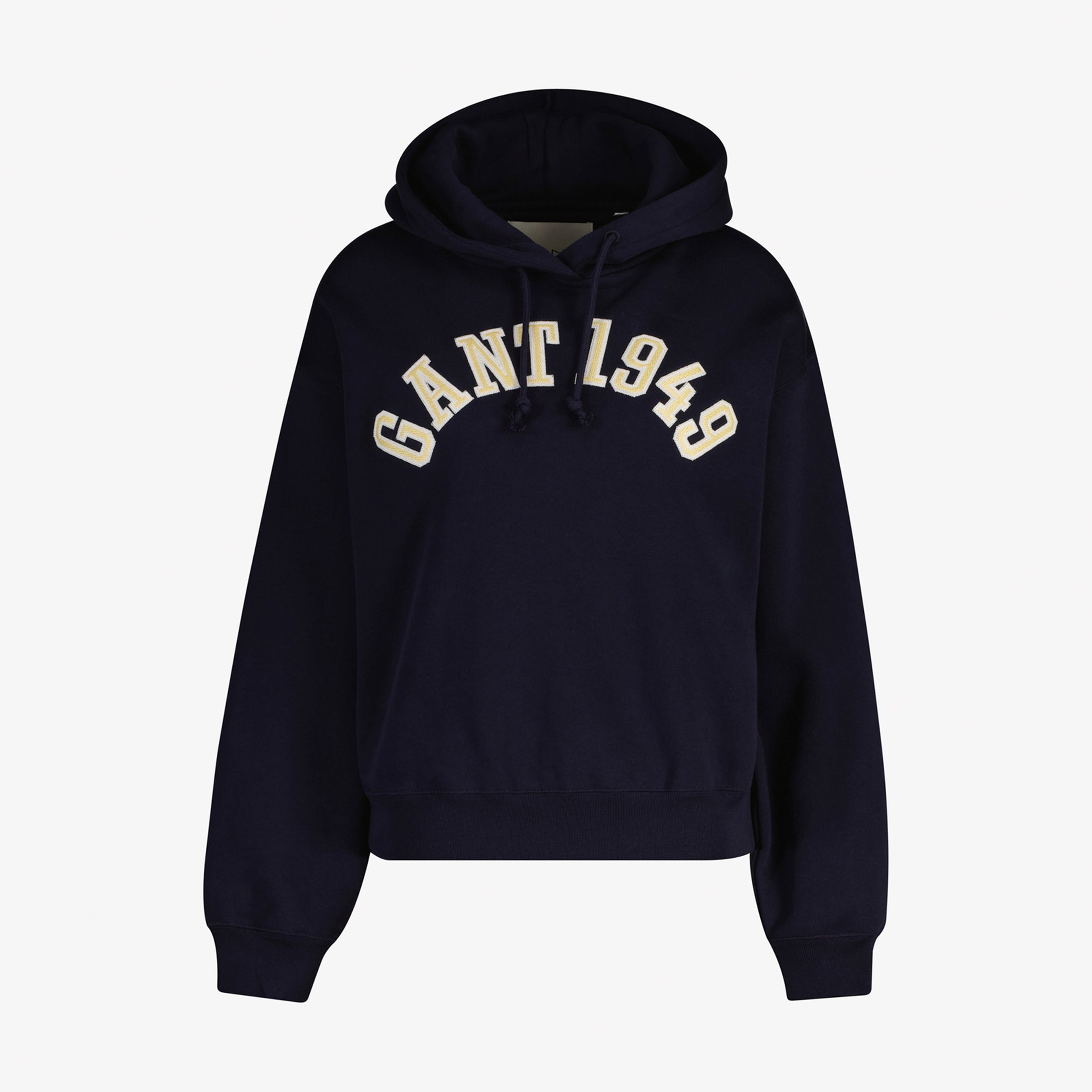 GANT Kadın Lacivert Relaxed Fit Kapüşonlu Logolu Sweatshirt