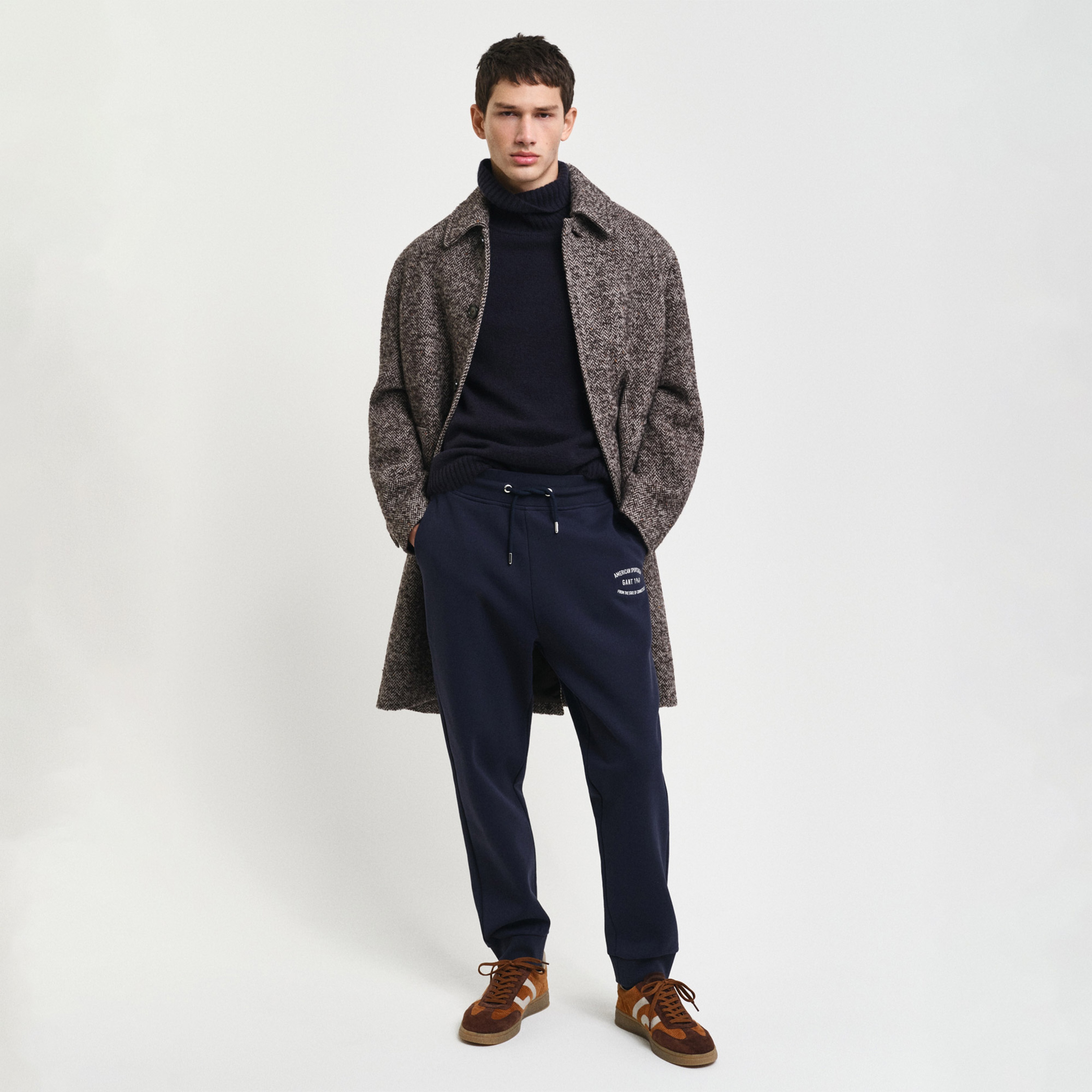 GANT Erkek Lacivert Regular Fit Logolu Eşofman Altı