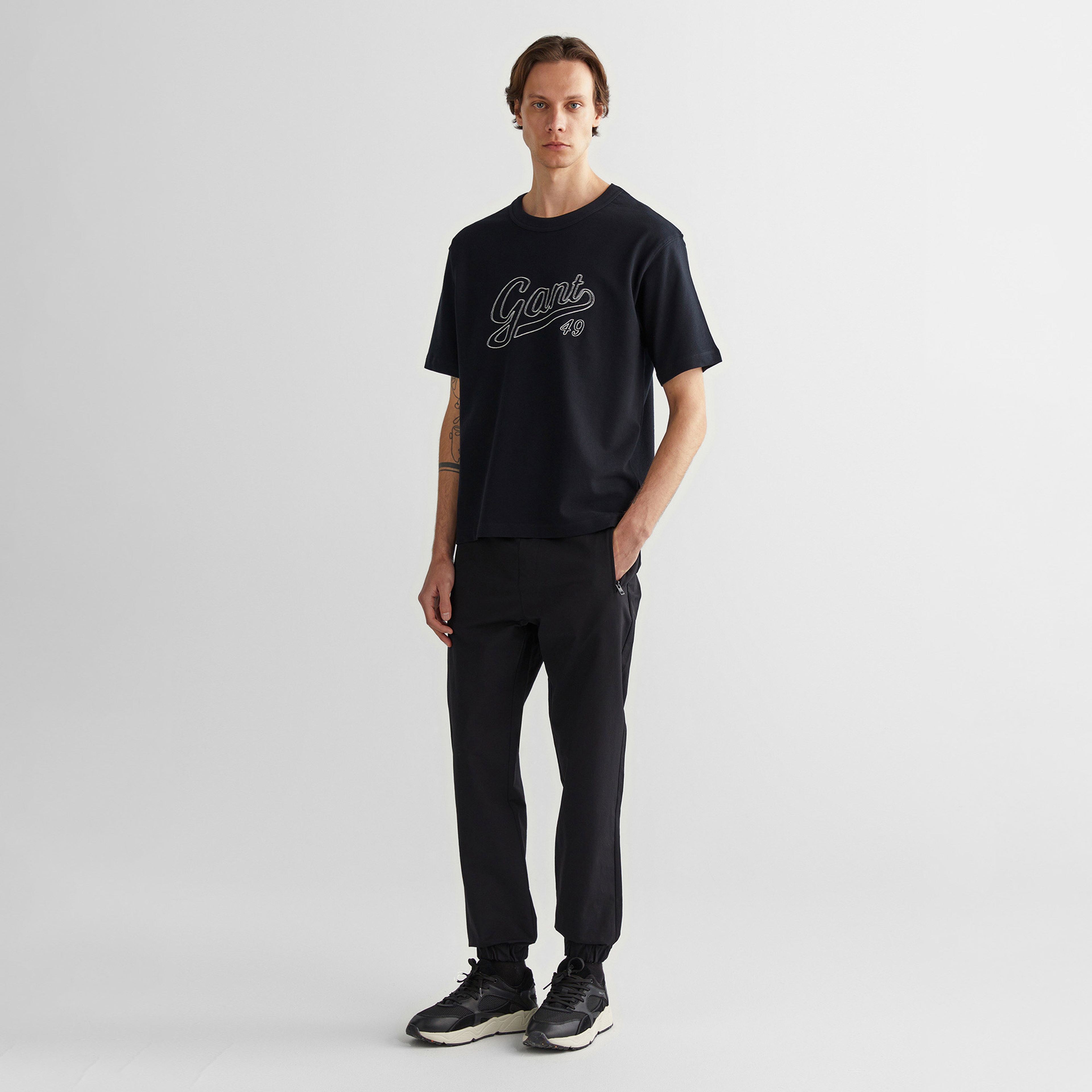 GANT Erkek Siyah Regular Fit Jogger Pantolon