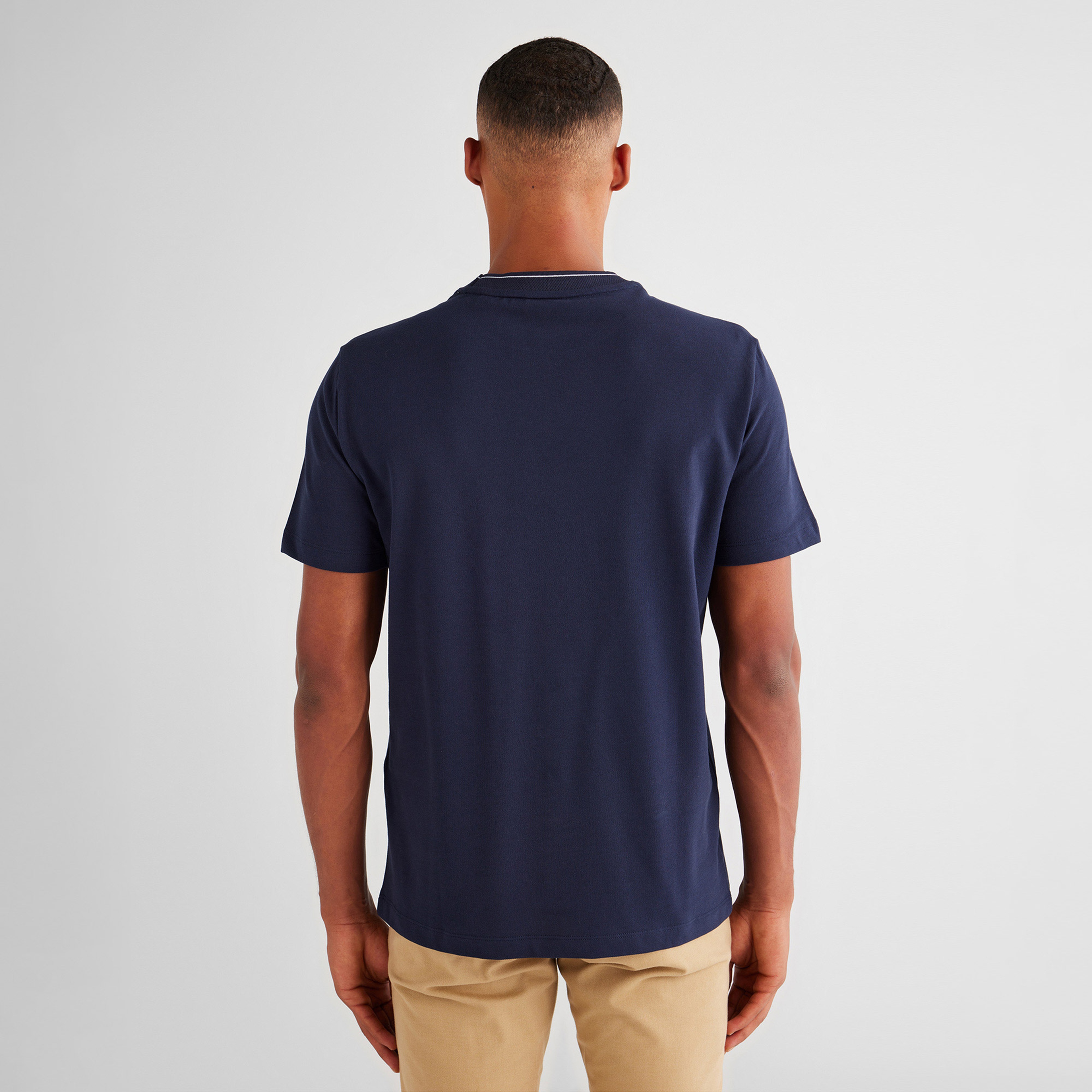 GANT Erkek Lacivert Regular Fit Bisiklet Yaka T-Shirt